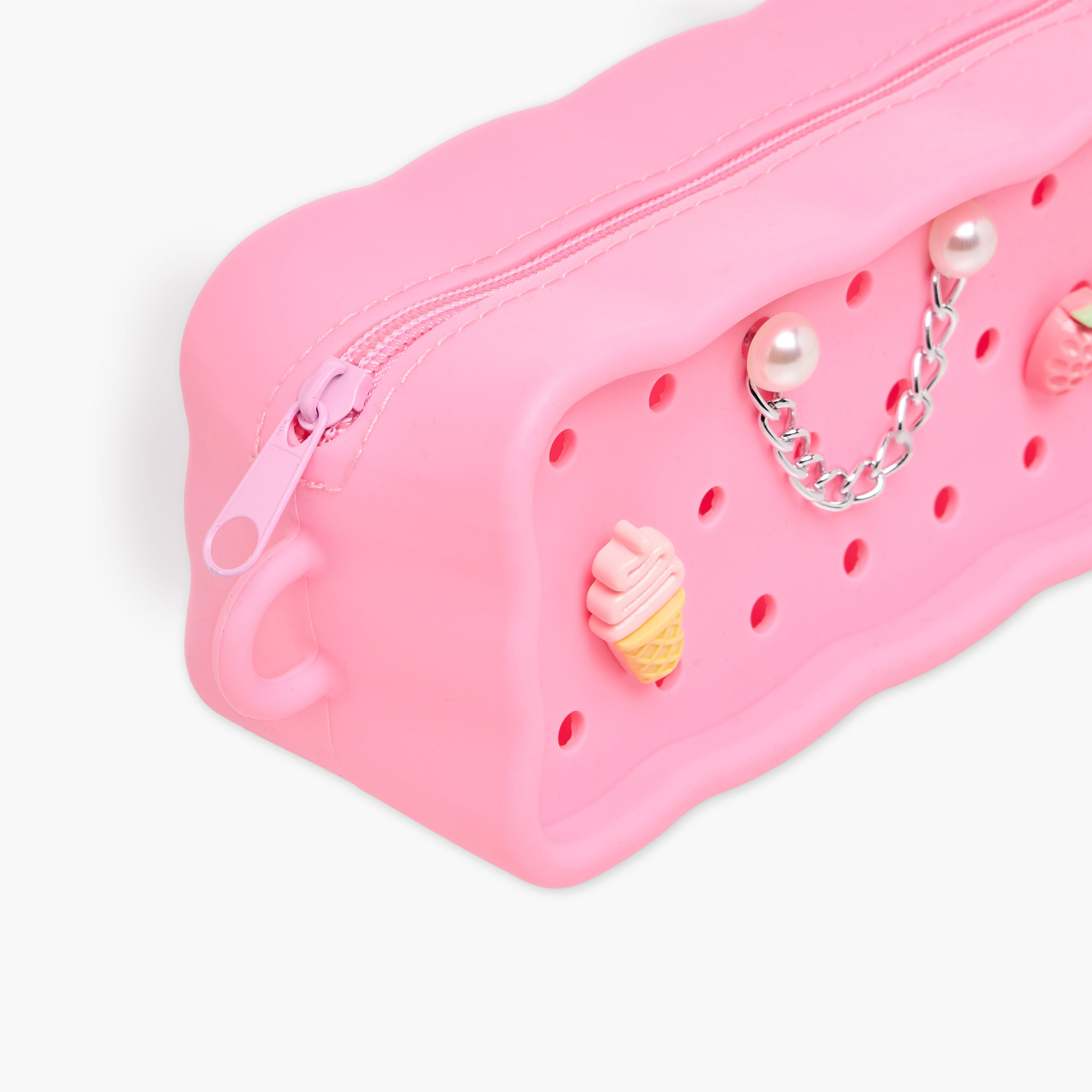 مقلمة سيليكون بسحّاب إغلاق بزينة بدلايّة-school-stationery-pencilcases-image-6