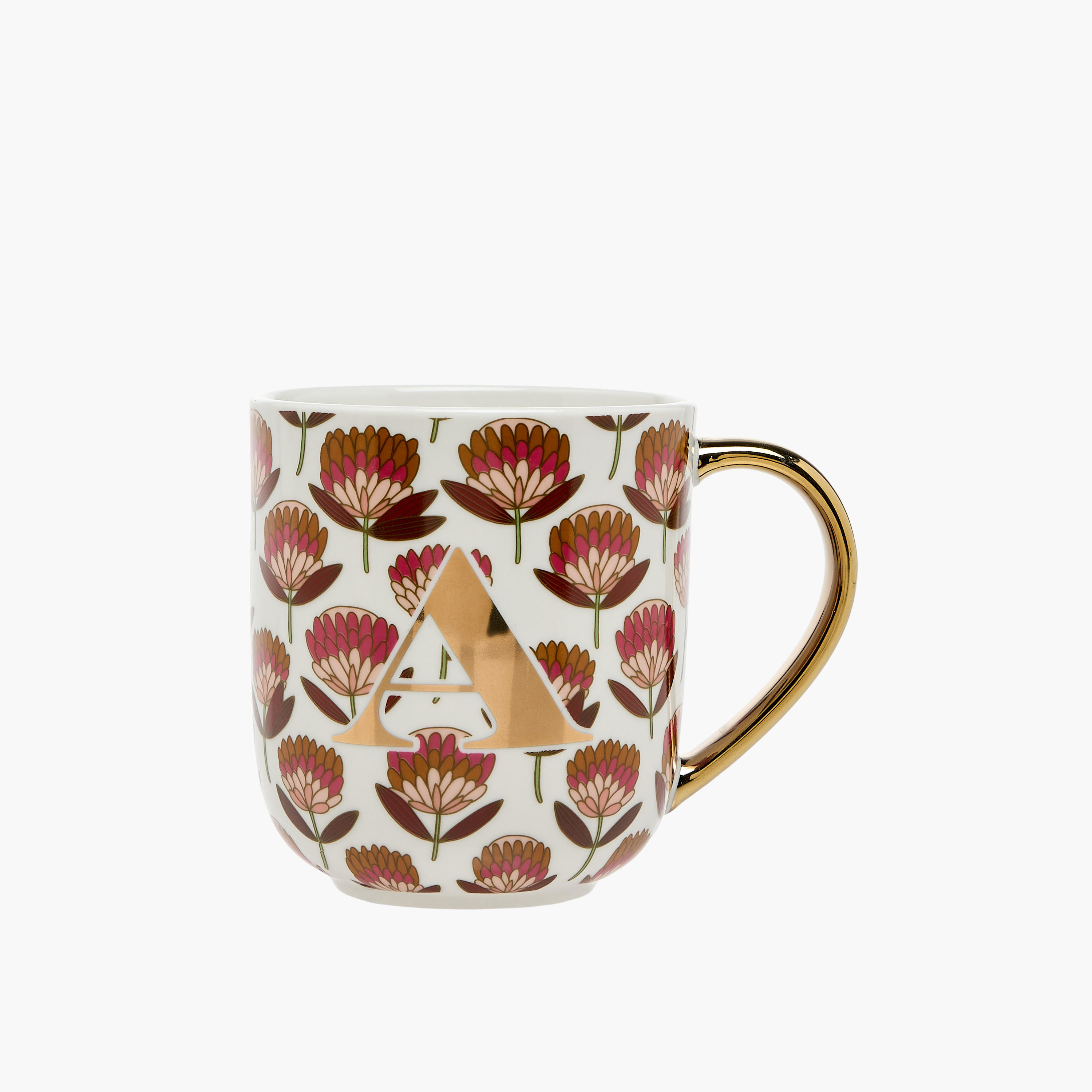 Printed Ceramic Mug with Initial A - 500 ml-household-dining-teaandcoffee-mugsandcups-image-1