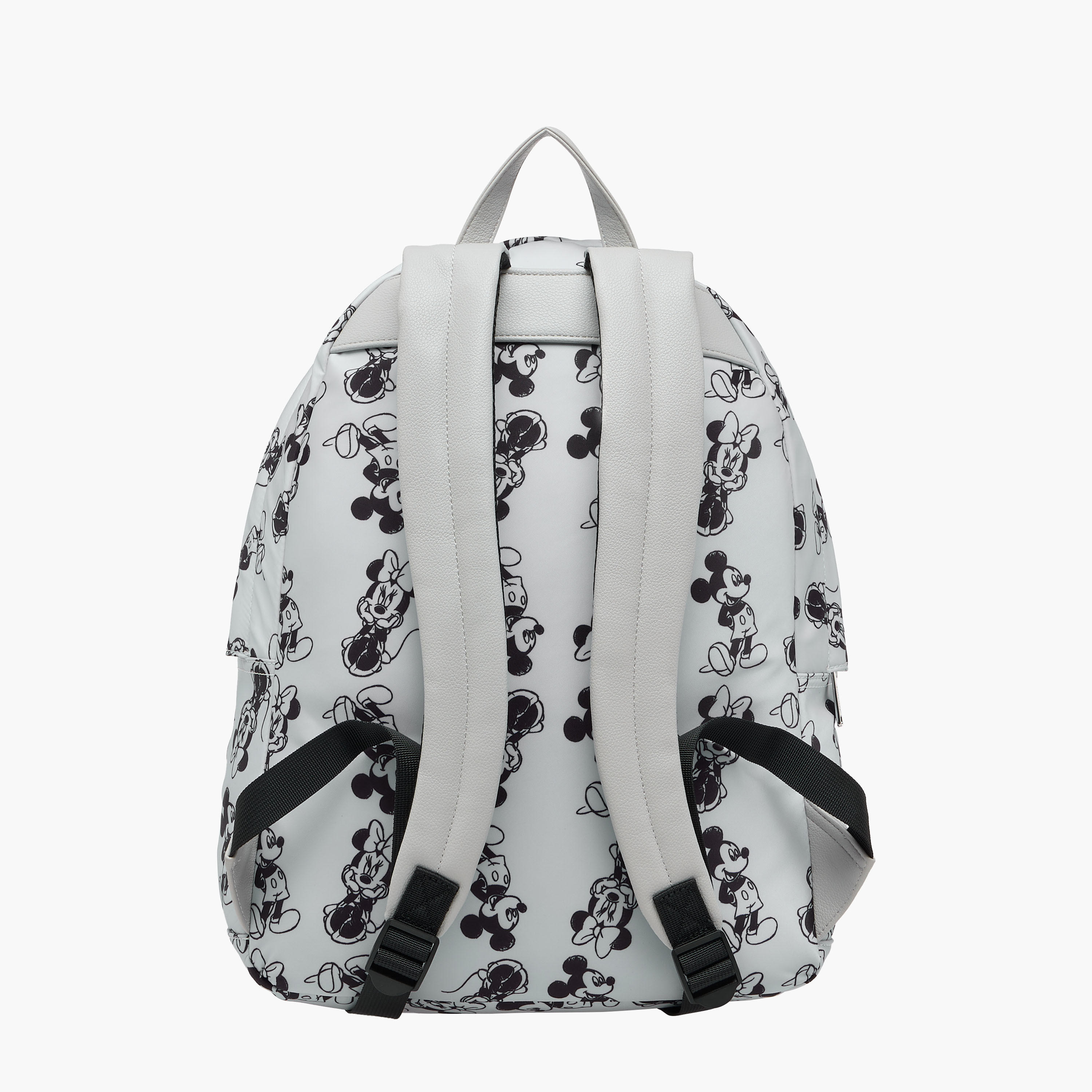 Disney Mickey and Minnie Mouse Print Backpack with Adjustable Straps - 12x34x25 cm-men-bags-image-3