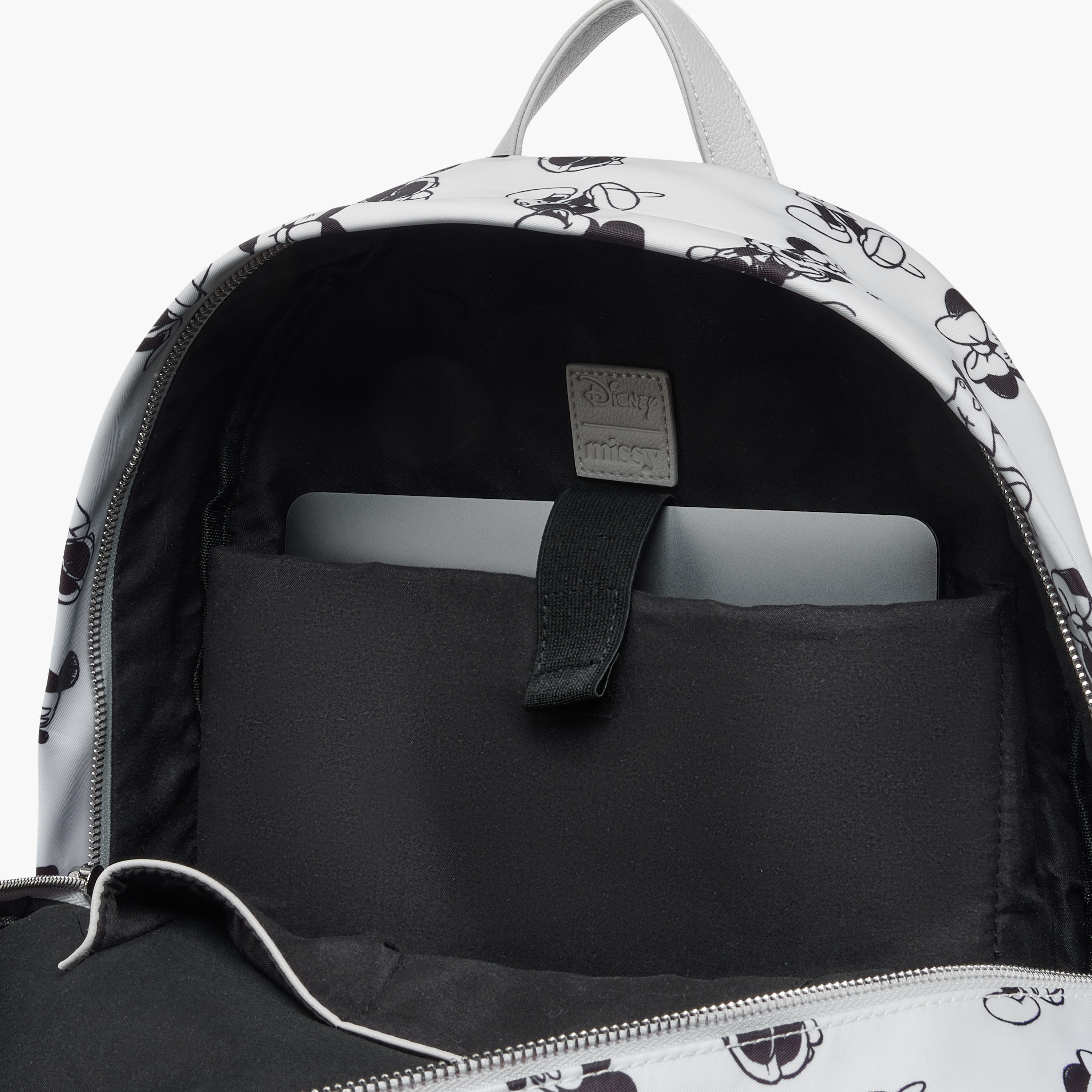 Disney Mickey and Minnie Mouse Print Backpack with Adjustable Straps - 12x34x25 cm-men-bags-image-6