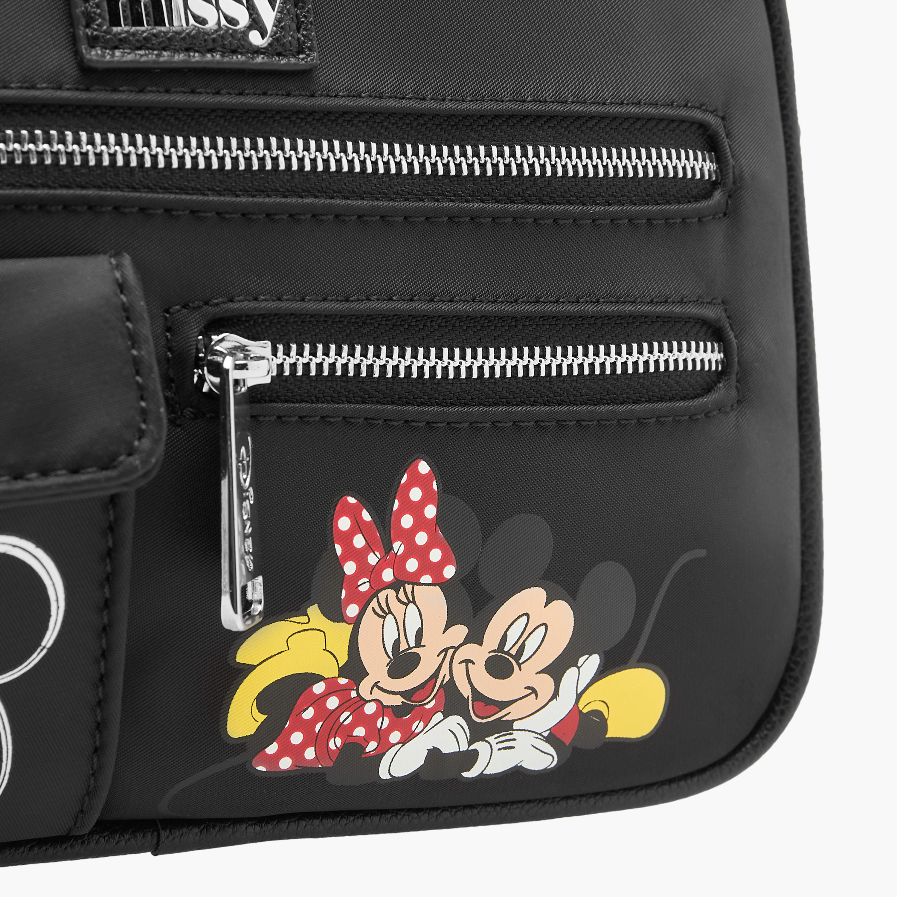 Disney Mickey and Minnie Mouse Print Crossbody Bag with Adjustable Strap and Zip Closure-women-bagsandwallets-handbags-image-5