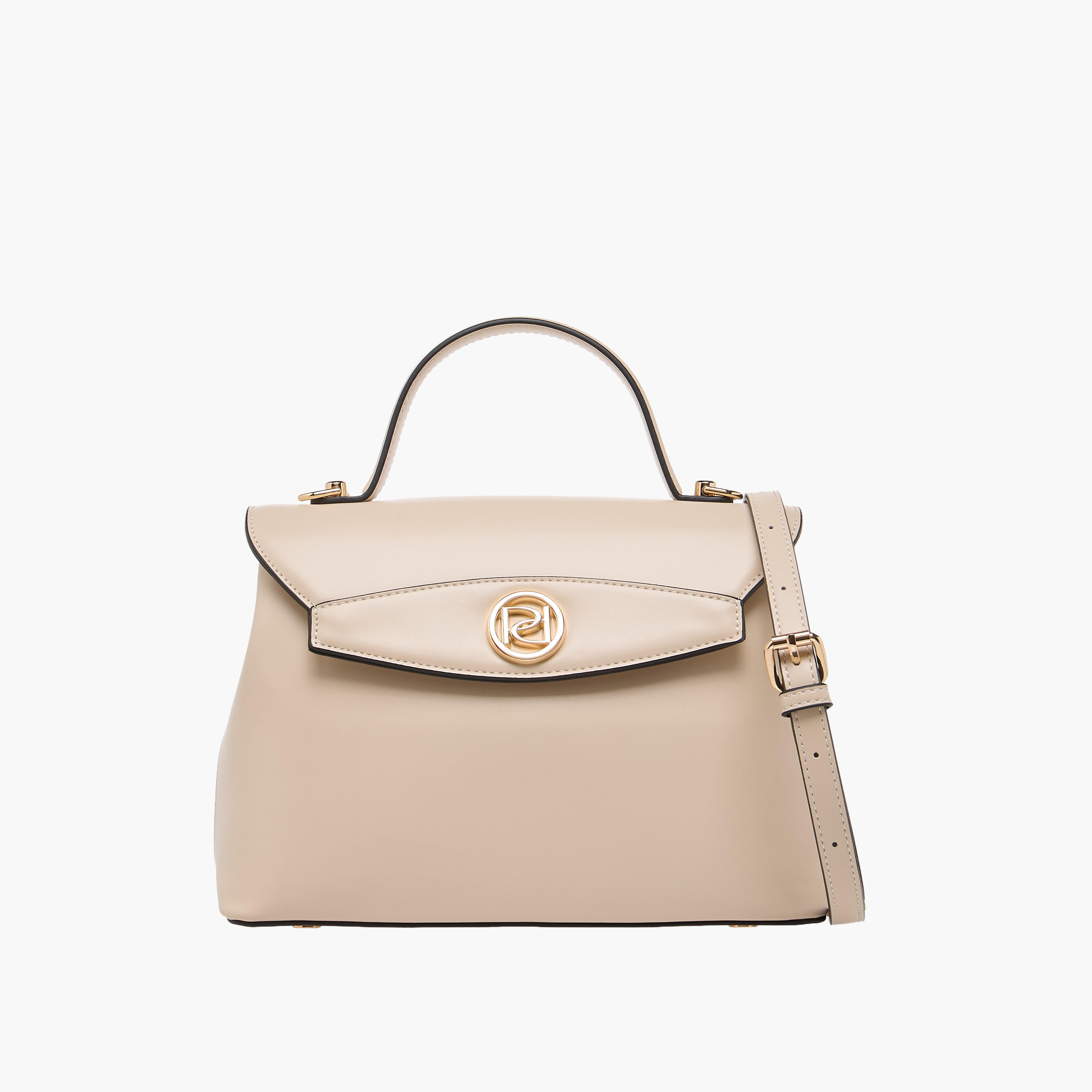Paprika Solid Satchel Bag with Button Closure-women-bagsandwallets-handbags-image-1