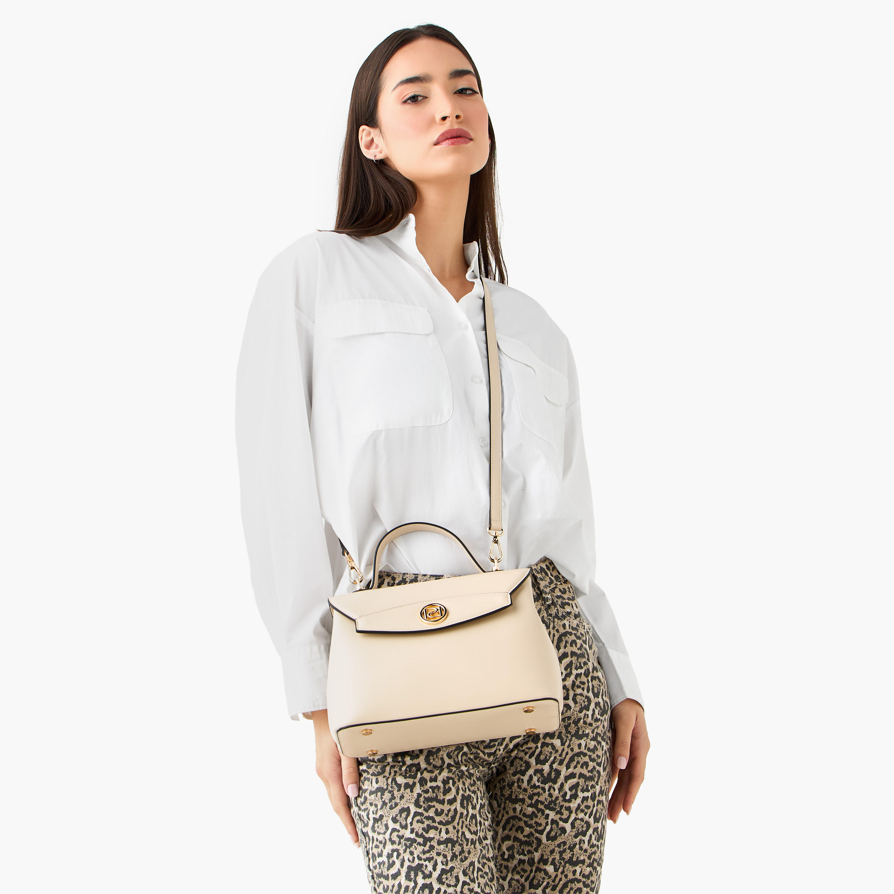 Paprika Solid Satchel Bag with Button Closure-women-bagsandwallets-handbags-image-2