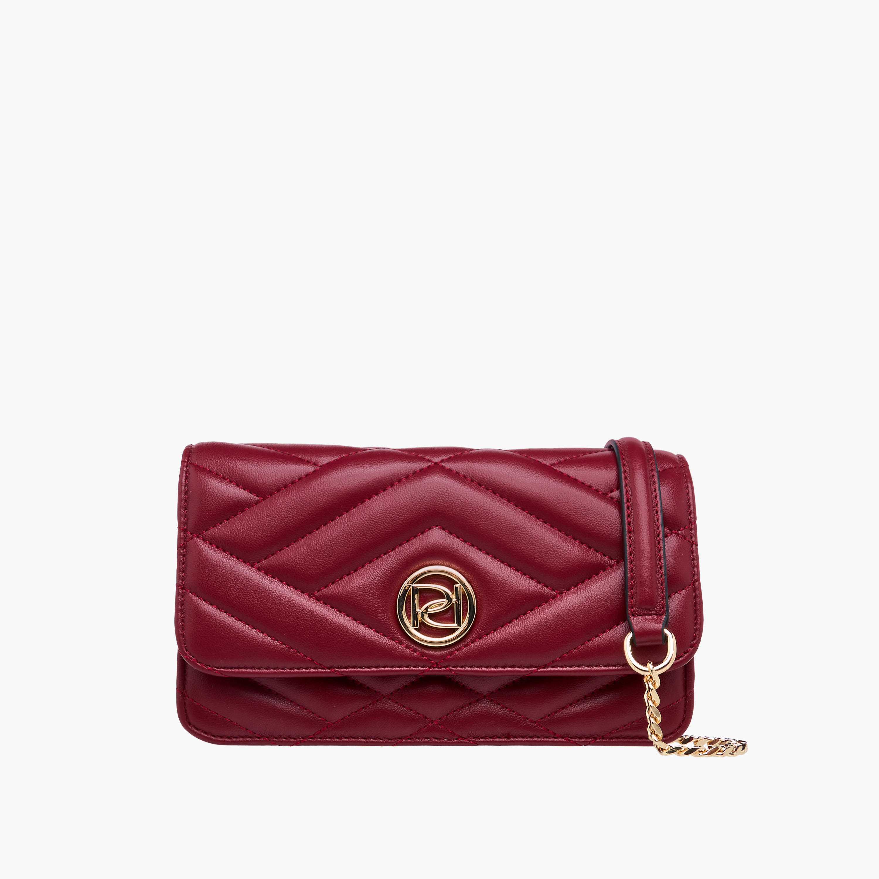 Paprika Quilted Crossbody Bag with Button Closure-women-bagsandwallets-handbags-image-1