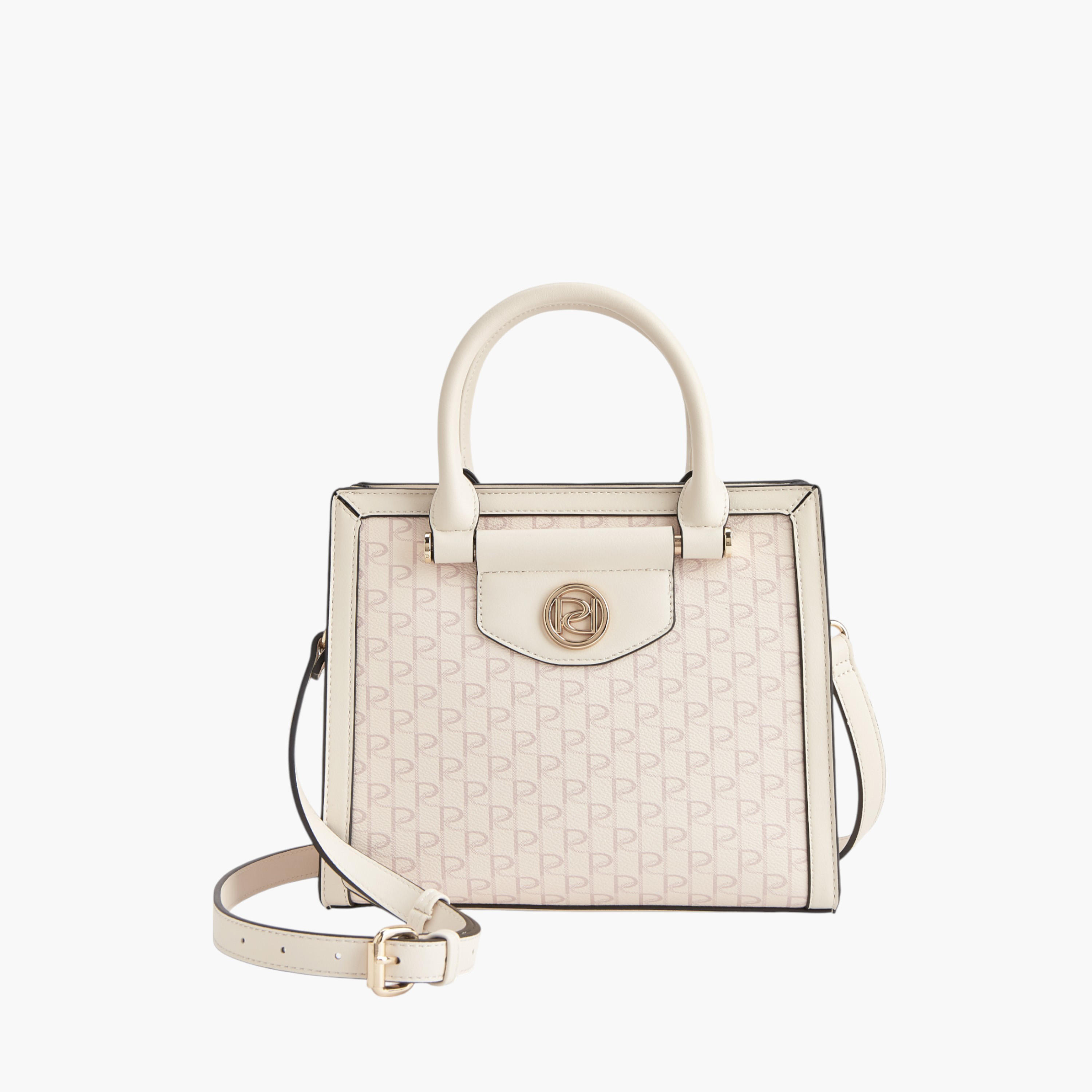 شنطة توتي بطبعات مونوجرام ومقبض مزدوج وسحاب إغلاق من بابريكا-women-bagsandwallets-handbags-image-1