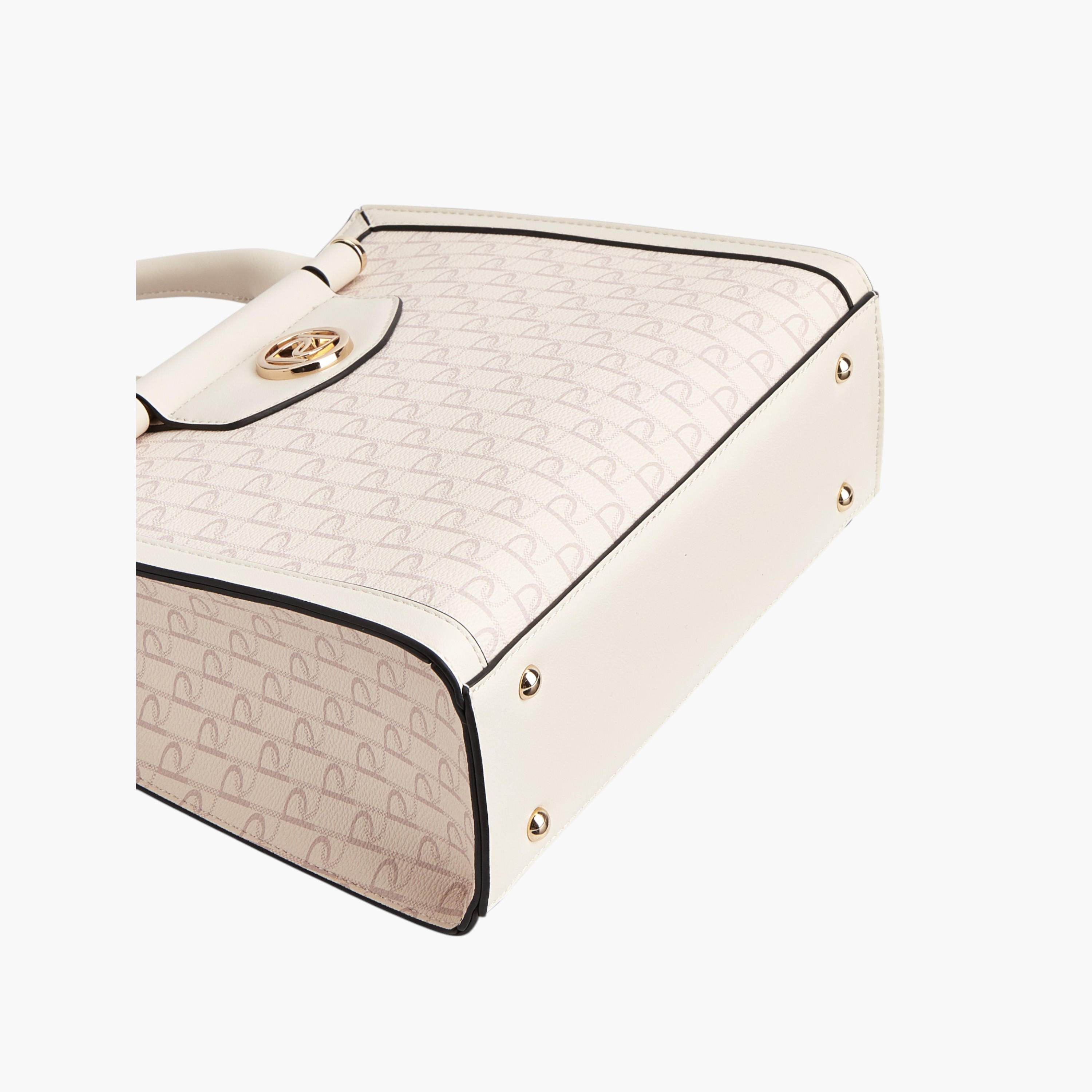 شنطة توتي بطبعات مونوجرام ومقبض مزدوج وسحاب إغلاق من بابريكا-women-bagsandwallets-handbags-image-5