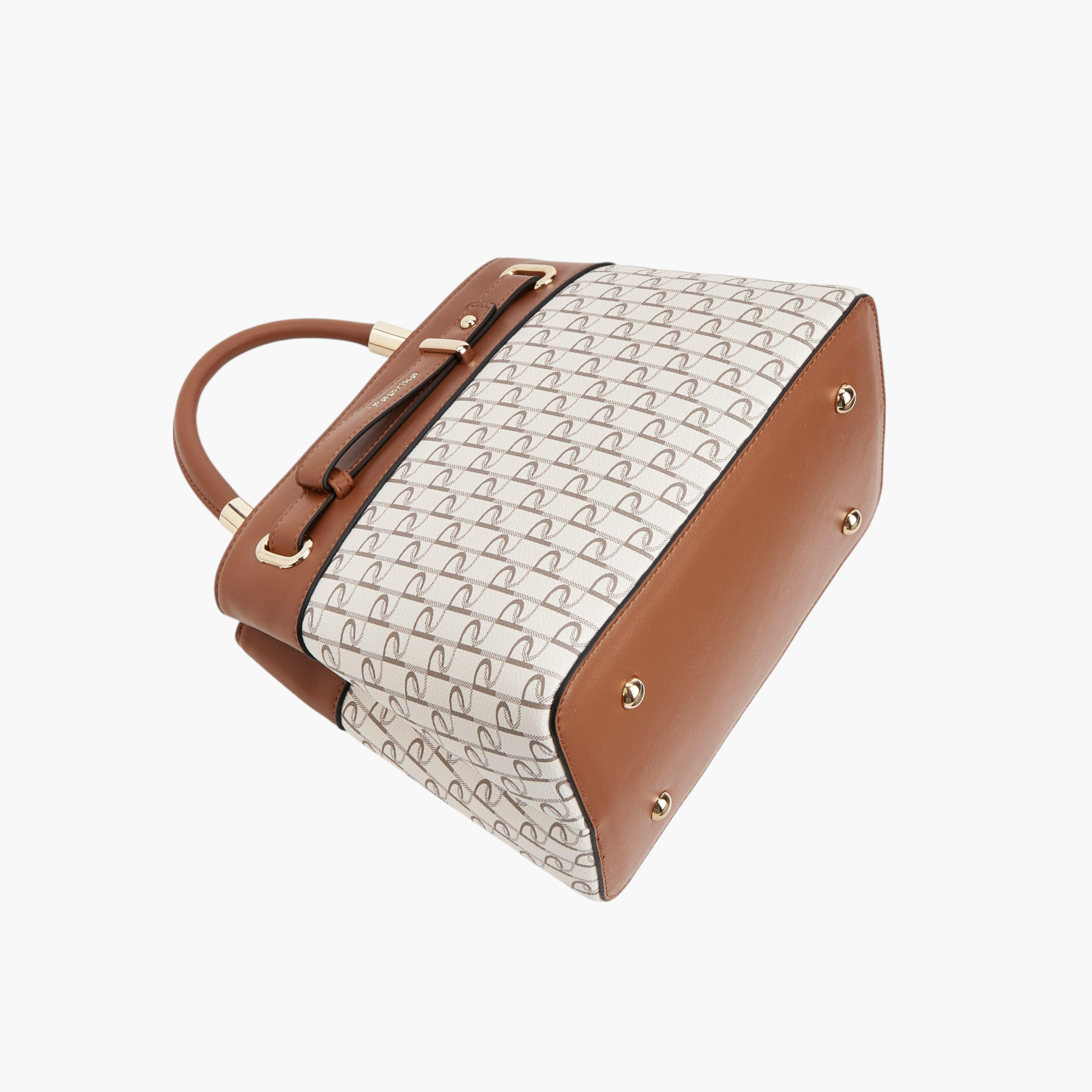 شنطة توت بطبعات مونوجرام وبحزام قابل للفصل وسحاب إغلاق من بابريكا-women-bagsandwallets-handbags-image-5