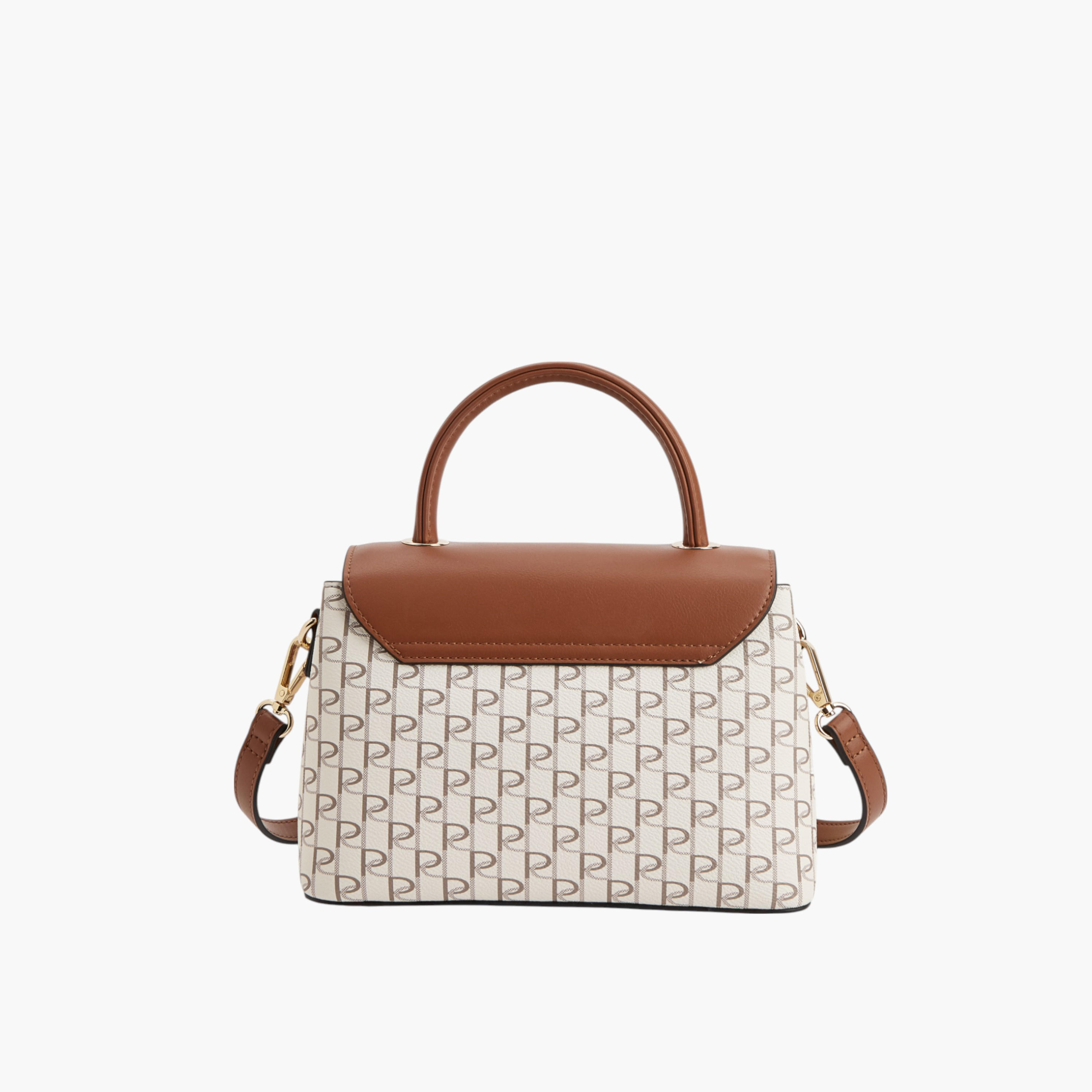 شنطة ساتشيل بطبعات مونوجرام وحزام قابل للفصل وزينة إبزيم من بابريكا-women-bagsandwallets-handbags-image-2