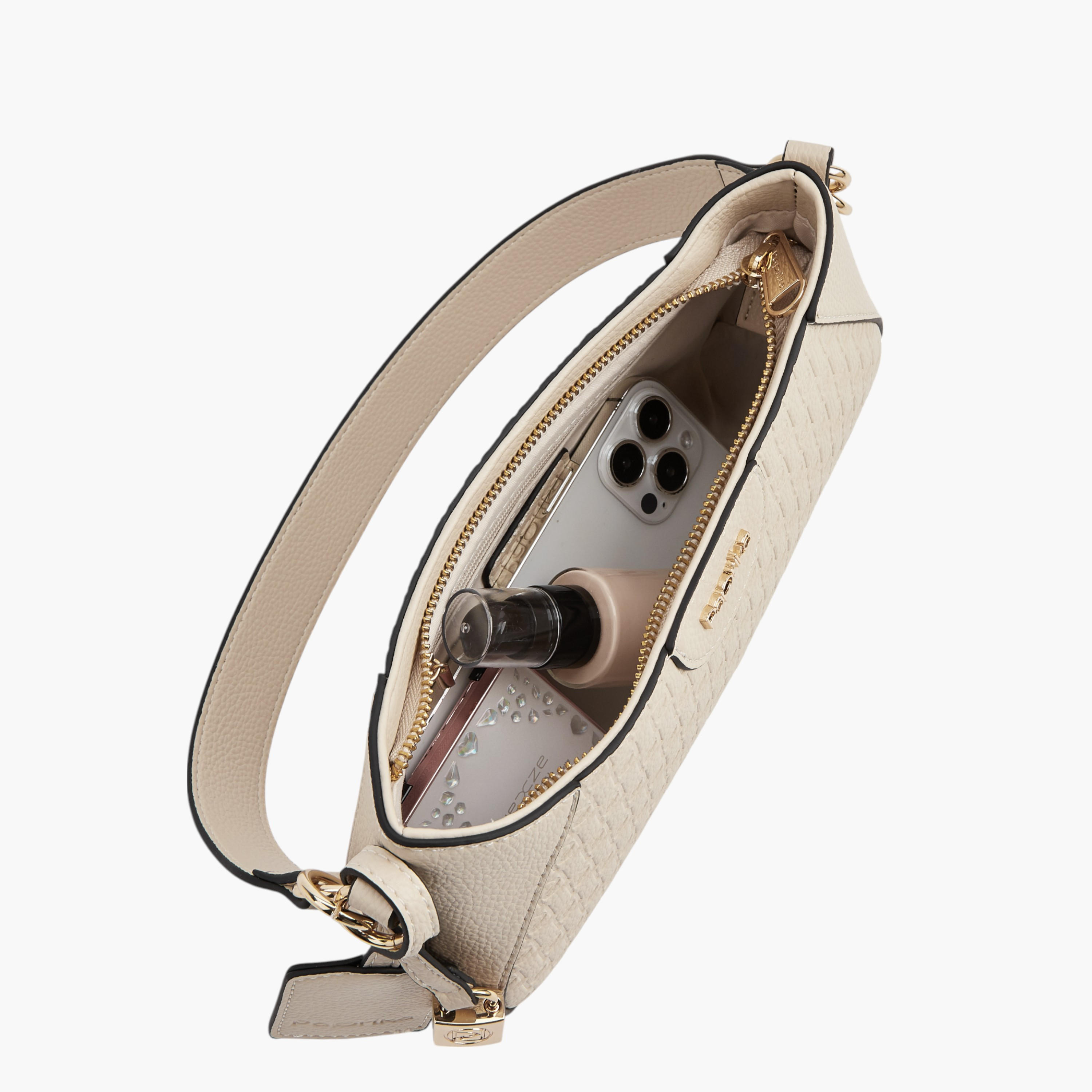 شنطة كتف بحزام قابل للفصل وسحاب إغلاق ونقوش مونوجرام من بابريكا-women-bagsandwallets-handbags-image-7