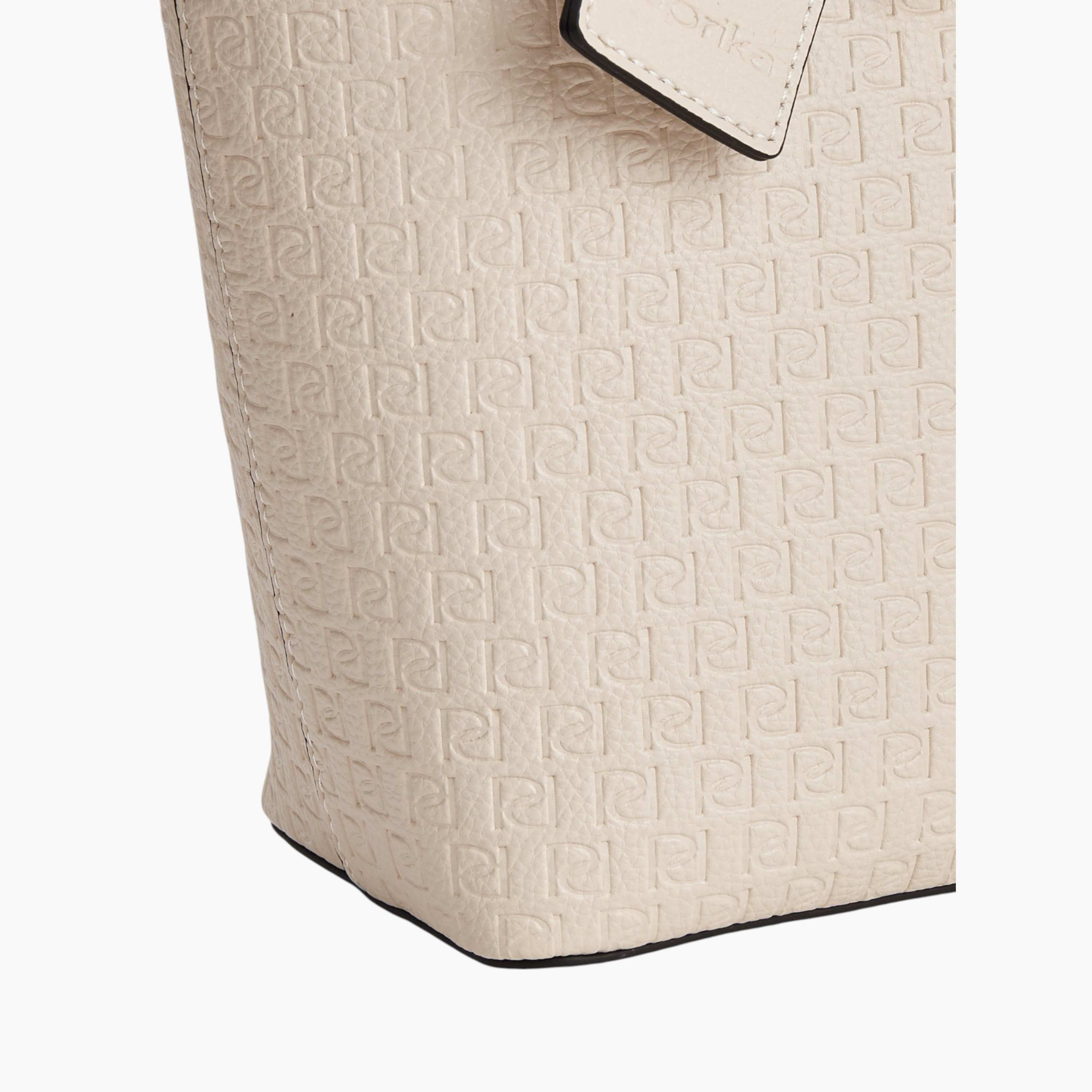 Paprika Monogram Embossed Tote Bag with Zip Closure-women-bagsandwallets-handbags-image-4