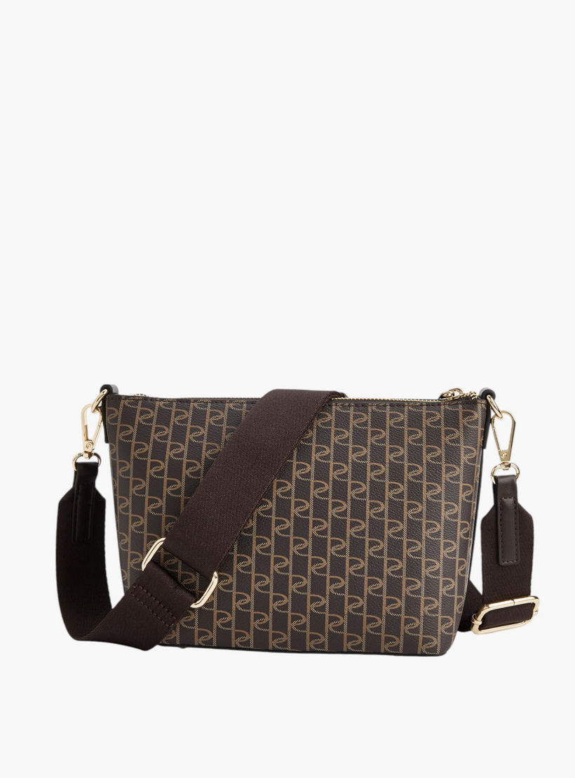 شنطة كروس بودي بطبعات مونوجرام وبحزام قابل للفصل وسحاب إغلاق من بابريكا-women-bagsandwallets-handbags-image-2
