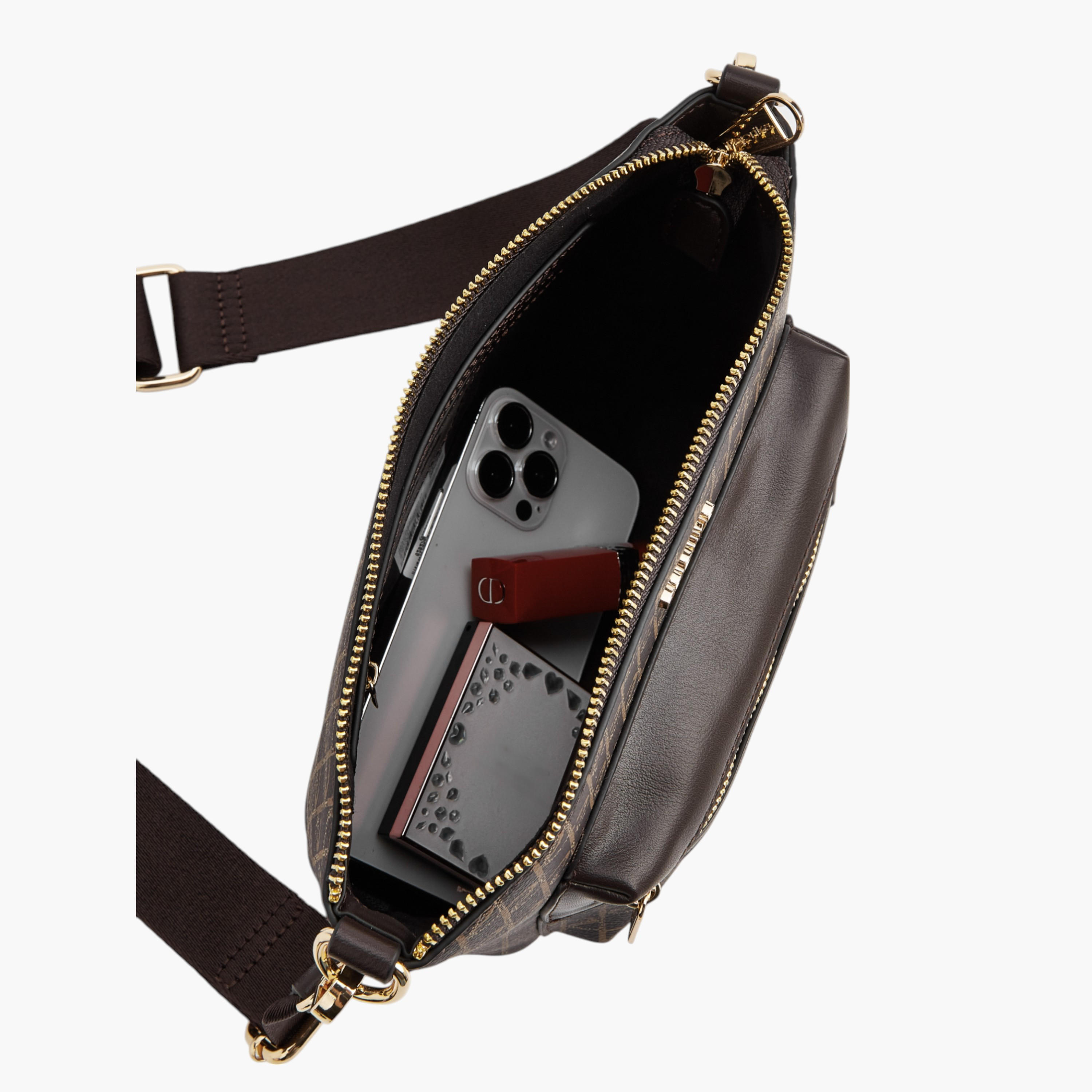 شنطة كروس بودي بطبعات مونوجرام وبحزام قابل للفصل وسحاب إغلاق من بابريكا-women-bagsandwallets-handbags-image-7