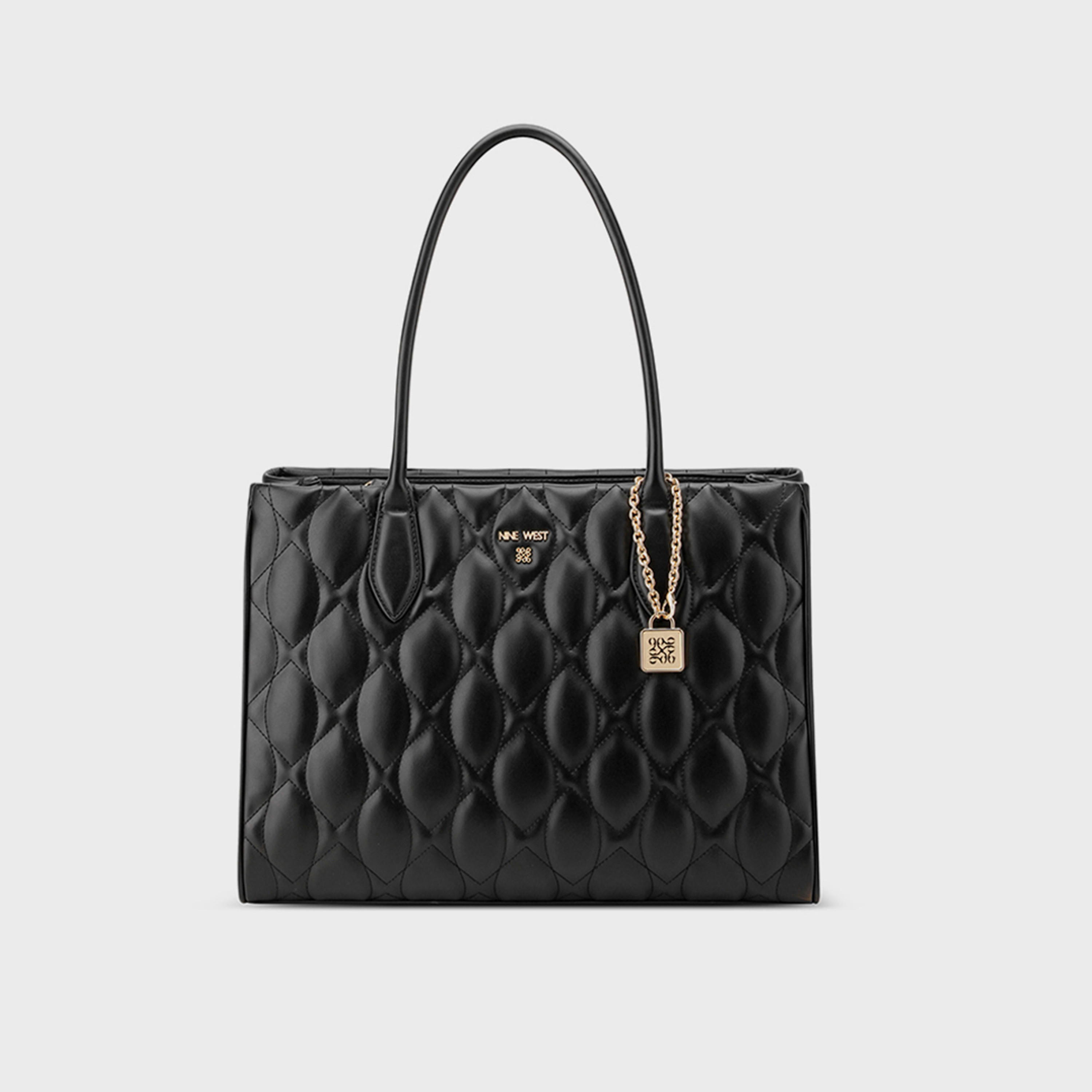 Nine West Quilted Top Handle Shoulder Bag with Zipper Closure-women-bagsandwallets-handbags-image-1