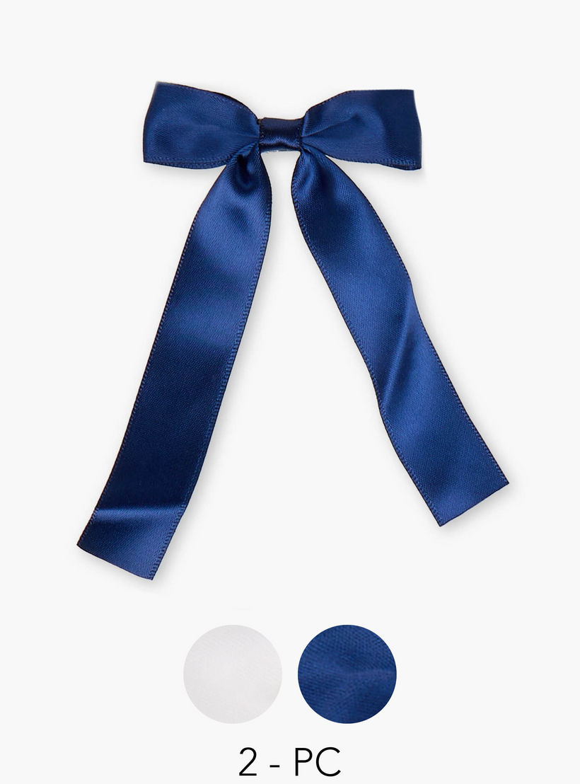 Solid Bow Hair Clip - Set of 2-women-hairaccessories-clips-image-1