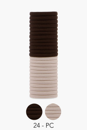 Solid Elasticated Hair Tie - Set of 24-women-image-1