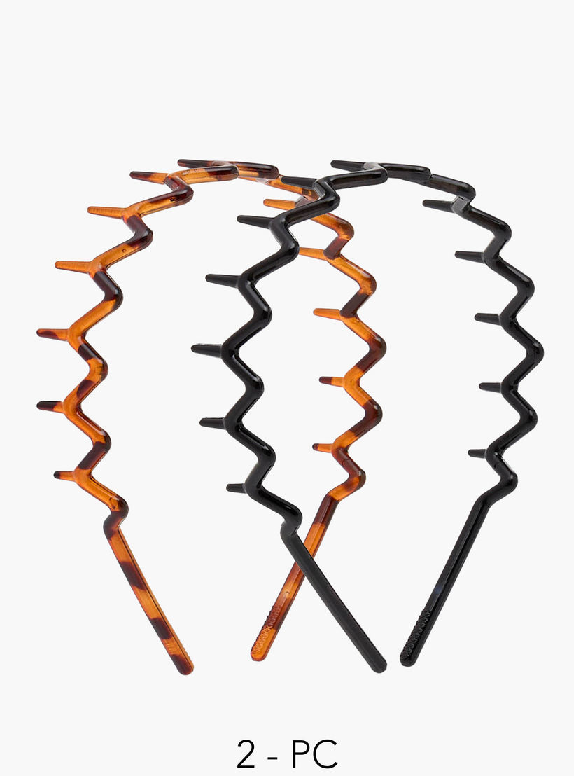Assorted Zigzag Hairband - Set of 2-women-hairaccessories-bands-image-1