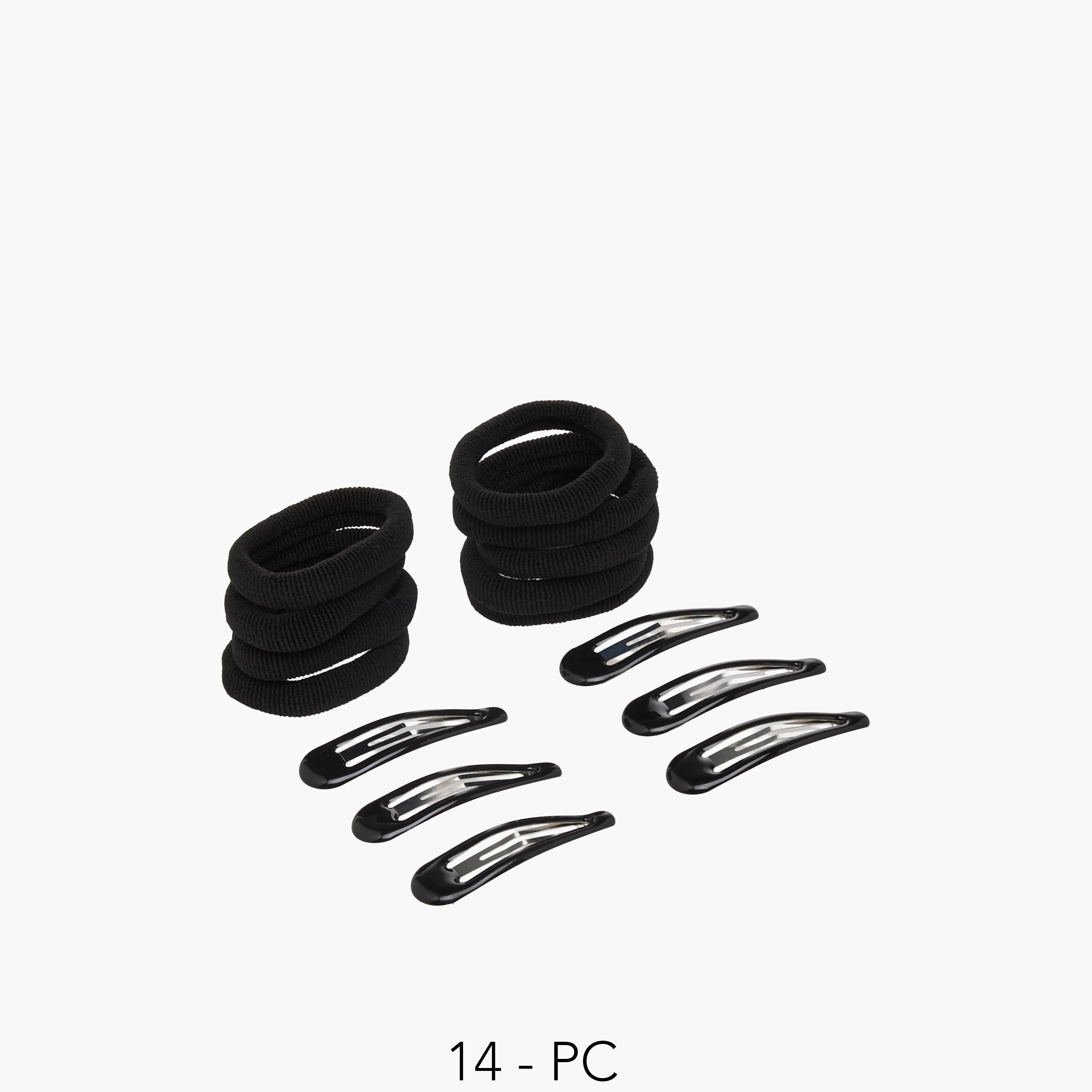 طقم ربطات شعر ومشابك شعر متنوعة من 14 قطعة-women-hairaccessories-sets-image-1