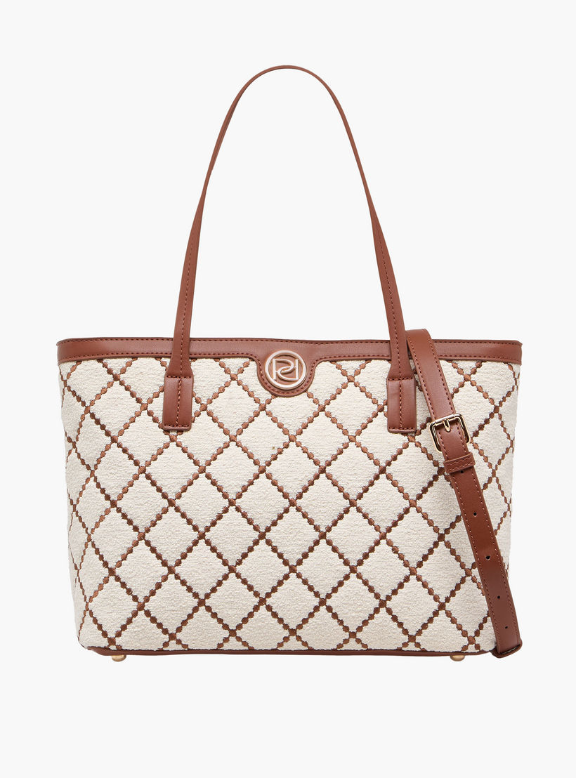 شنطة توتي مطرزة بحزام قابل للفصل وسحاب إغلاق من بابريكا-women-bagsandwallets-handbags-image-1