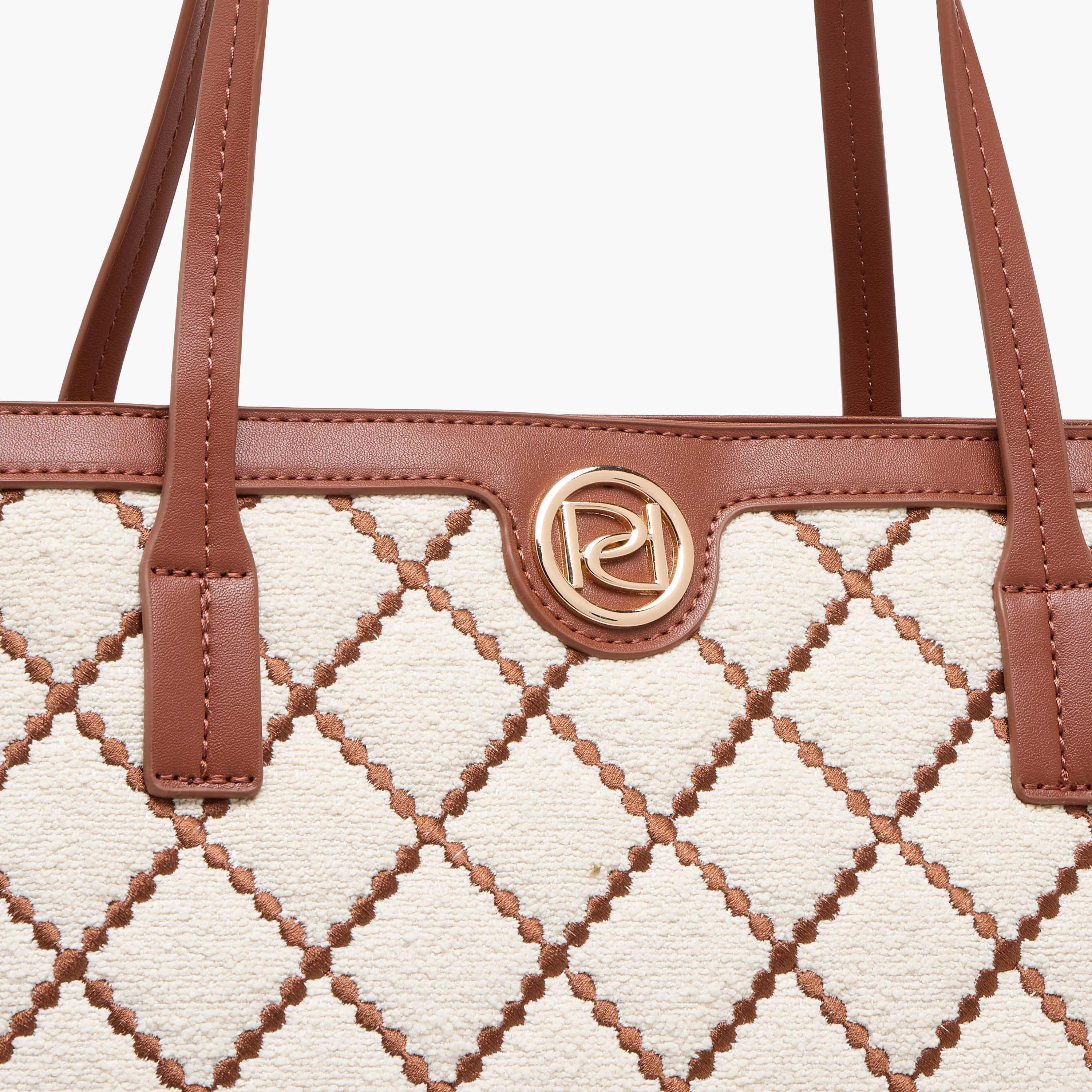 شنطة توتي مطرزة بحزام قابل للفصل وسحاب إغلاق من بابريكا-women-bagsandwallets-handbags-image-5