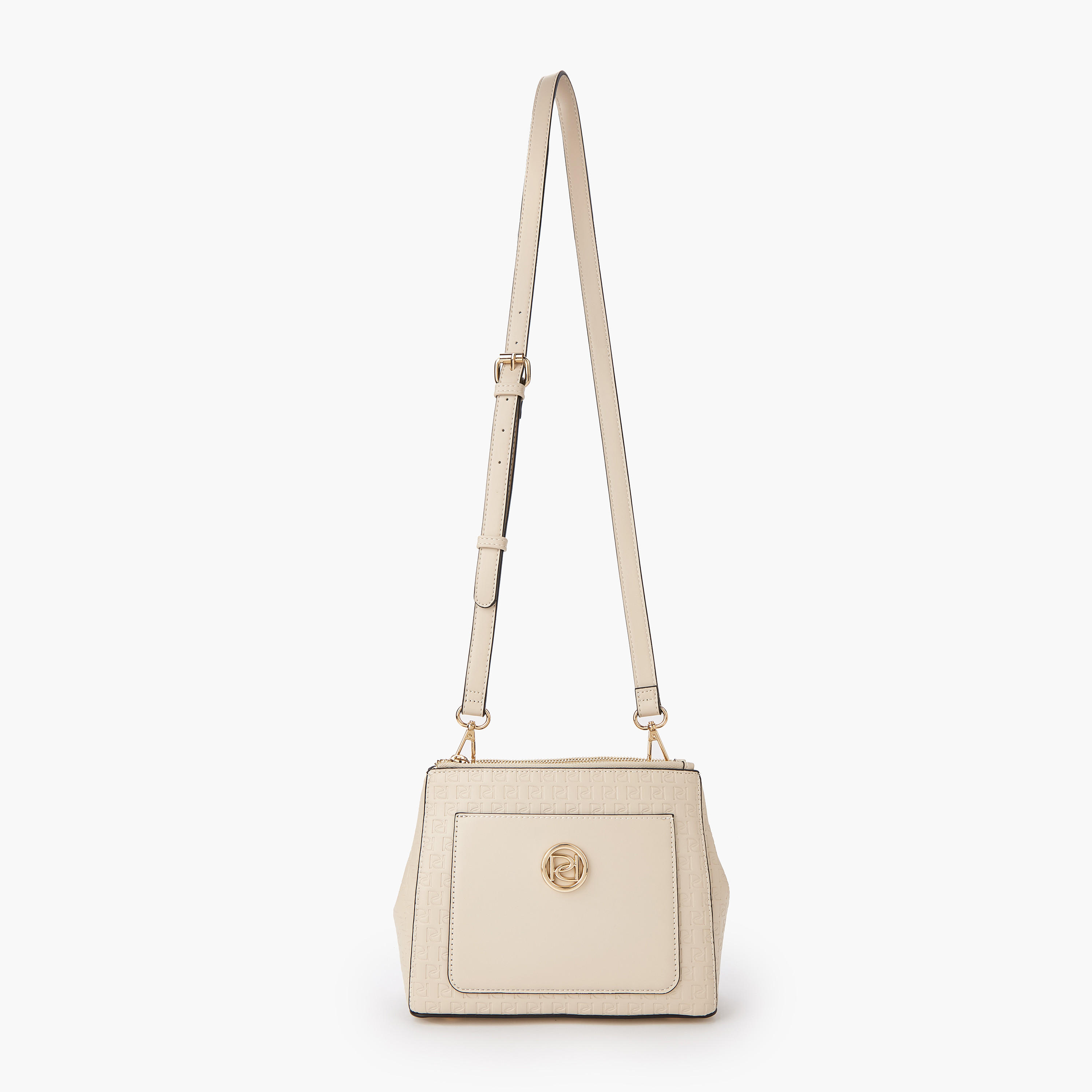 شنطة كروس بودي بسحاب إغلاق ونقوش مونوجرام من بابريكا-women-bagsandwallets-handbags-image-3