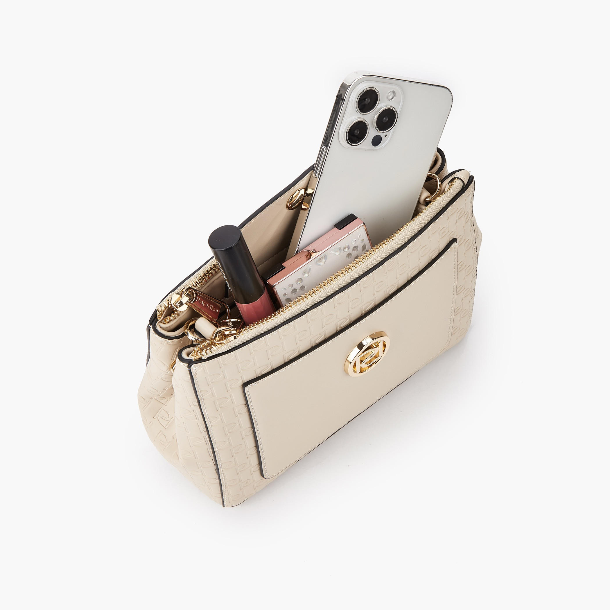 شنطة كروس بودي بسحاب إغلاق ونقوش مونوجرام من بابريكا-women-bagsandwallets-handbags-image-7