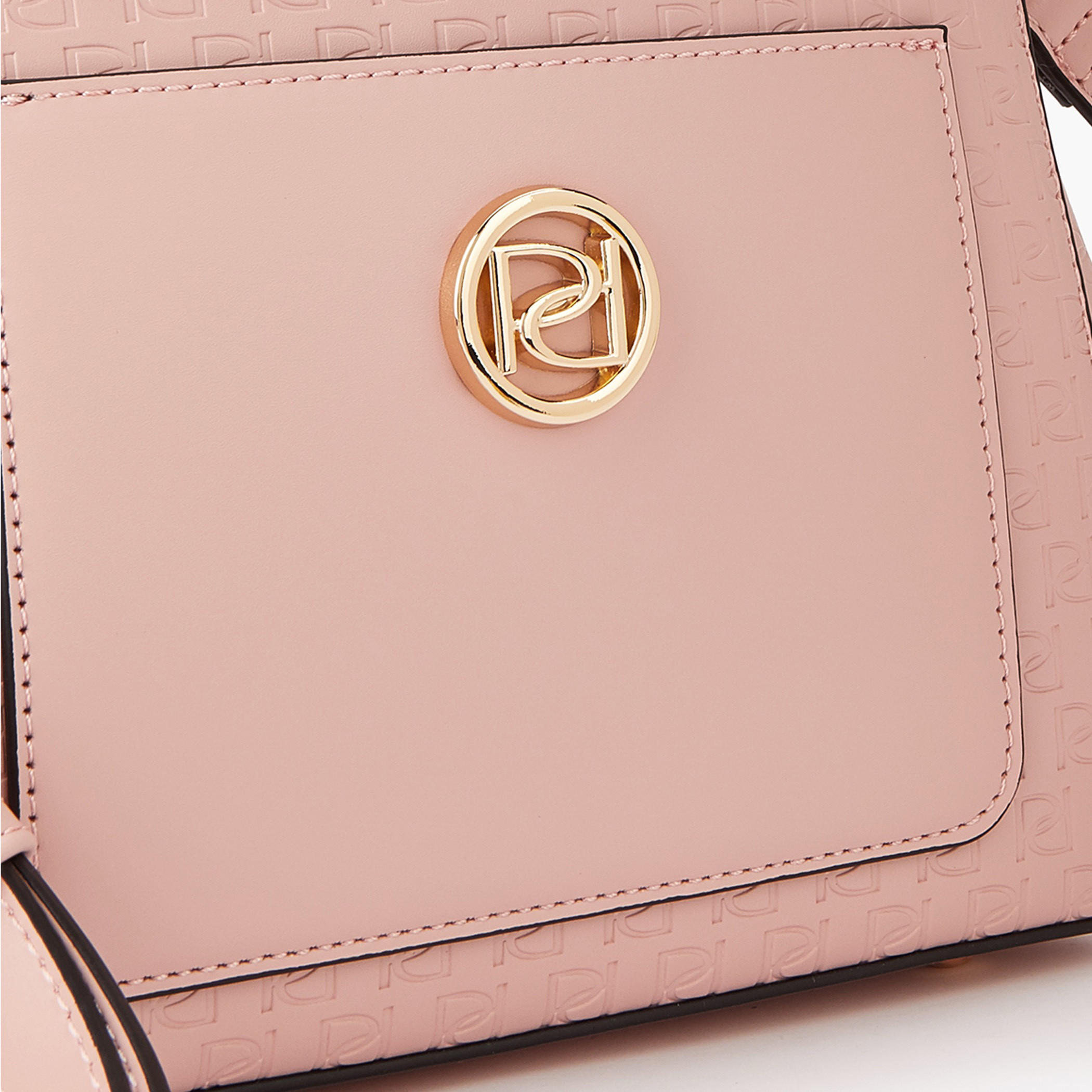 Paprika Monogram Embossed Crossbody Bag with Zip Closure-women-bagsandwallets-handbags-image-5