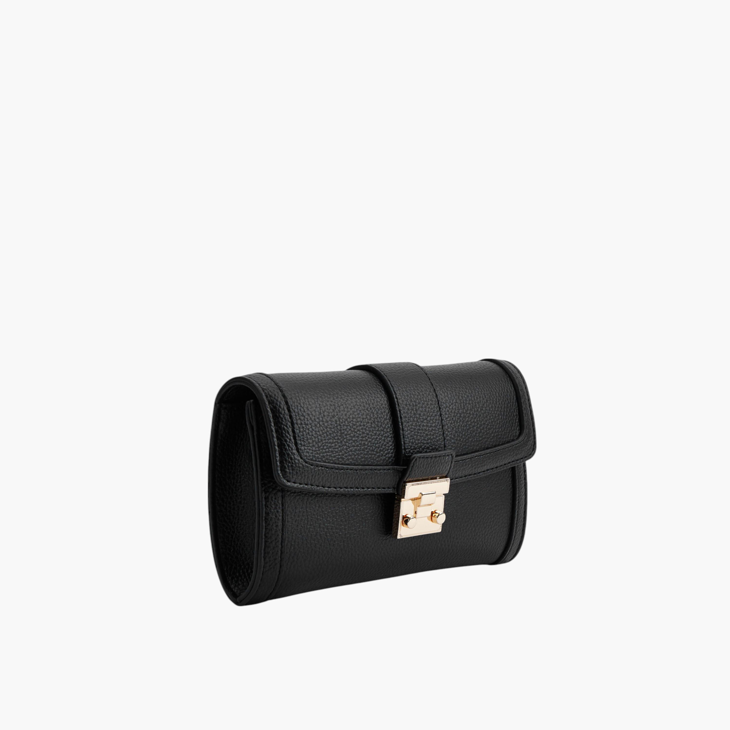 Paprika Textured Crossbody Bag with Chain Strap and Magnetic Button Closure-women-bagsandwallets-handbags-image-3