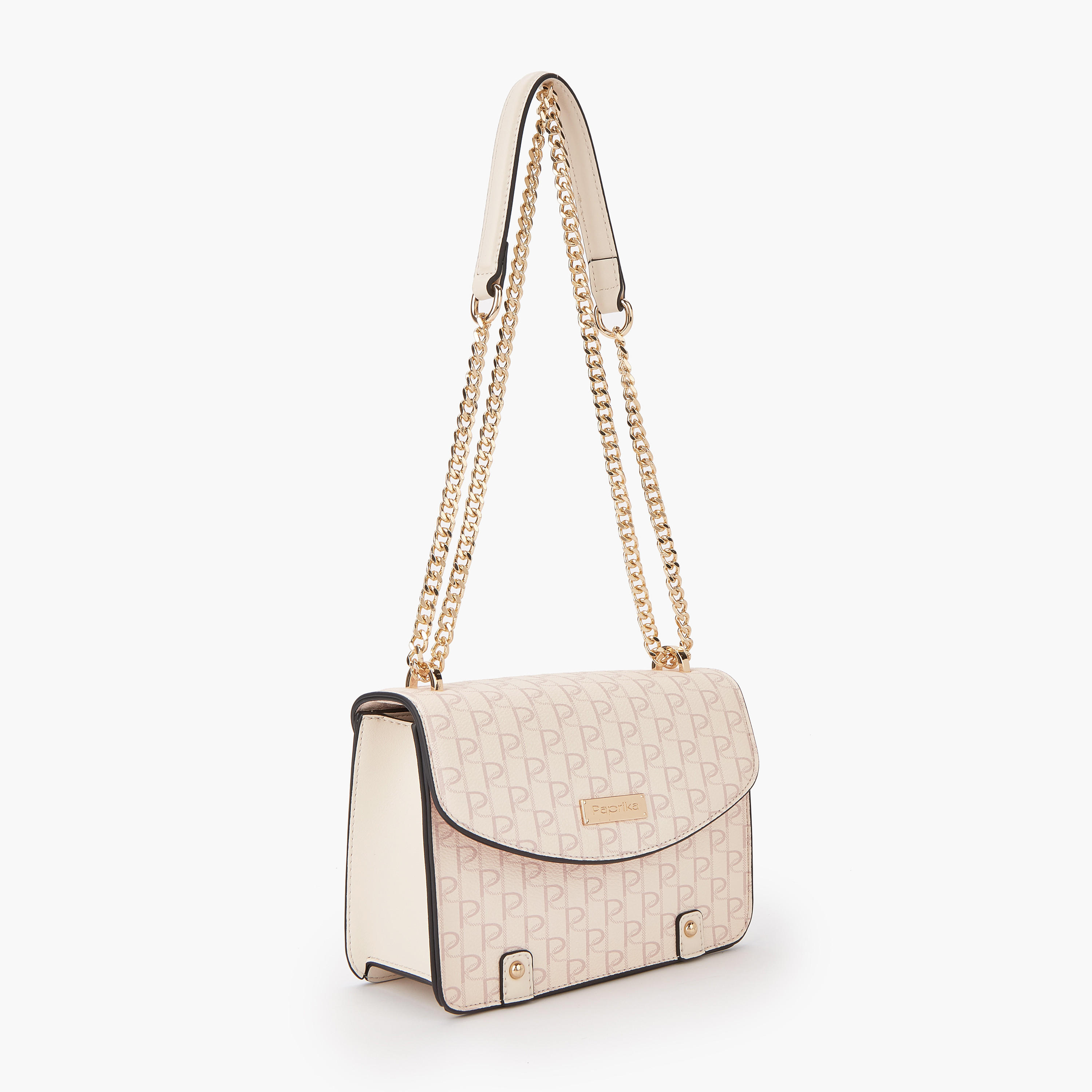 Paprika Monogram Print Crossbody Bag with Button Closure-women-bagsandwallets-handbags-image-2