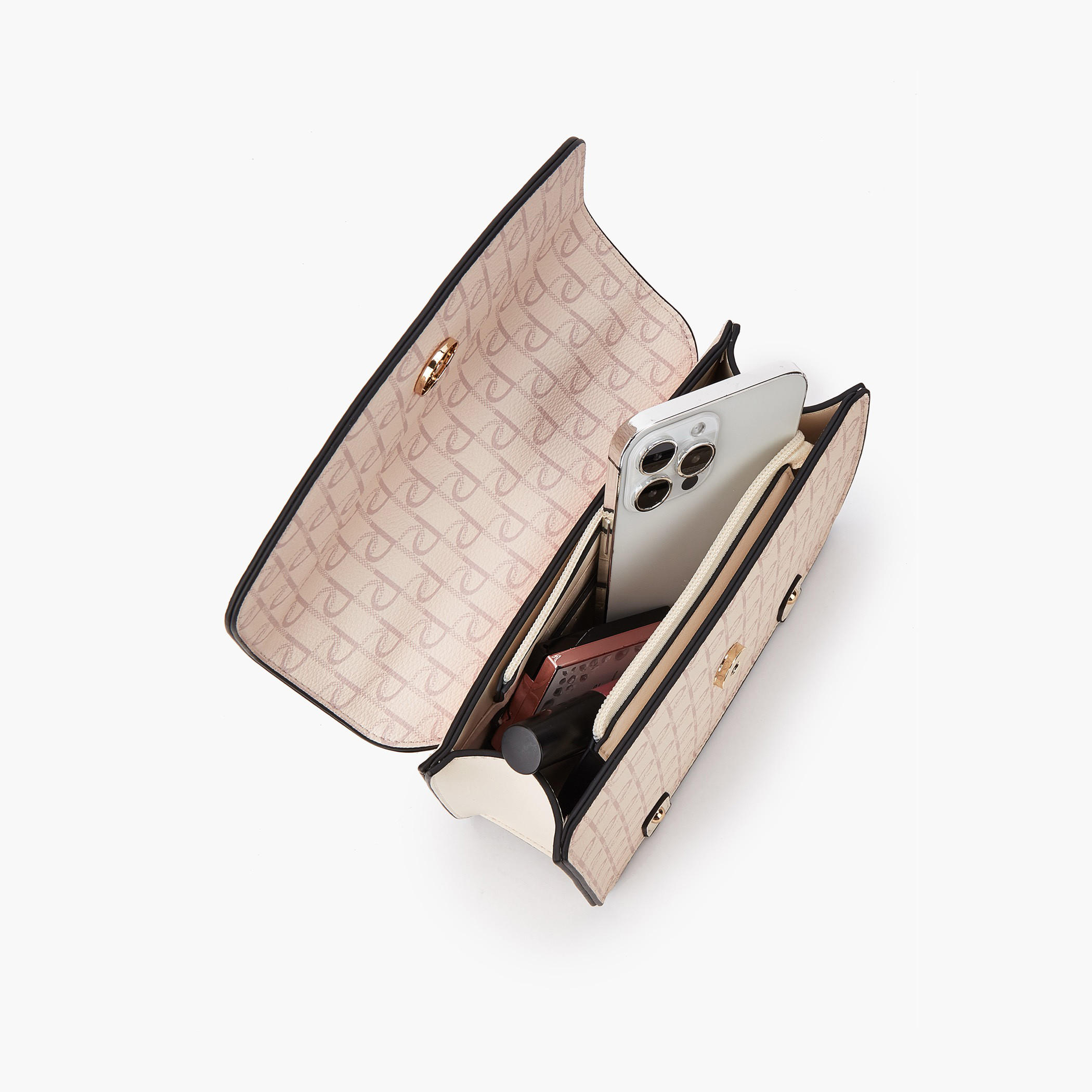 Paprika Monogram Print Crossbody Bag with Button Closure-women-bagsandwallets-handbags-image-7