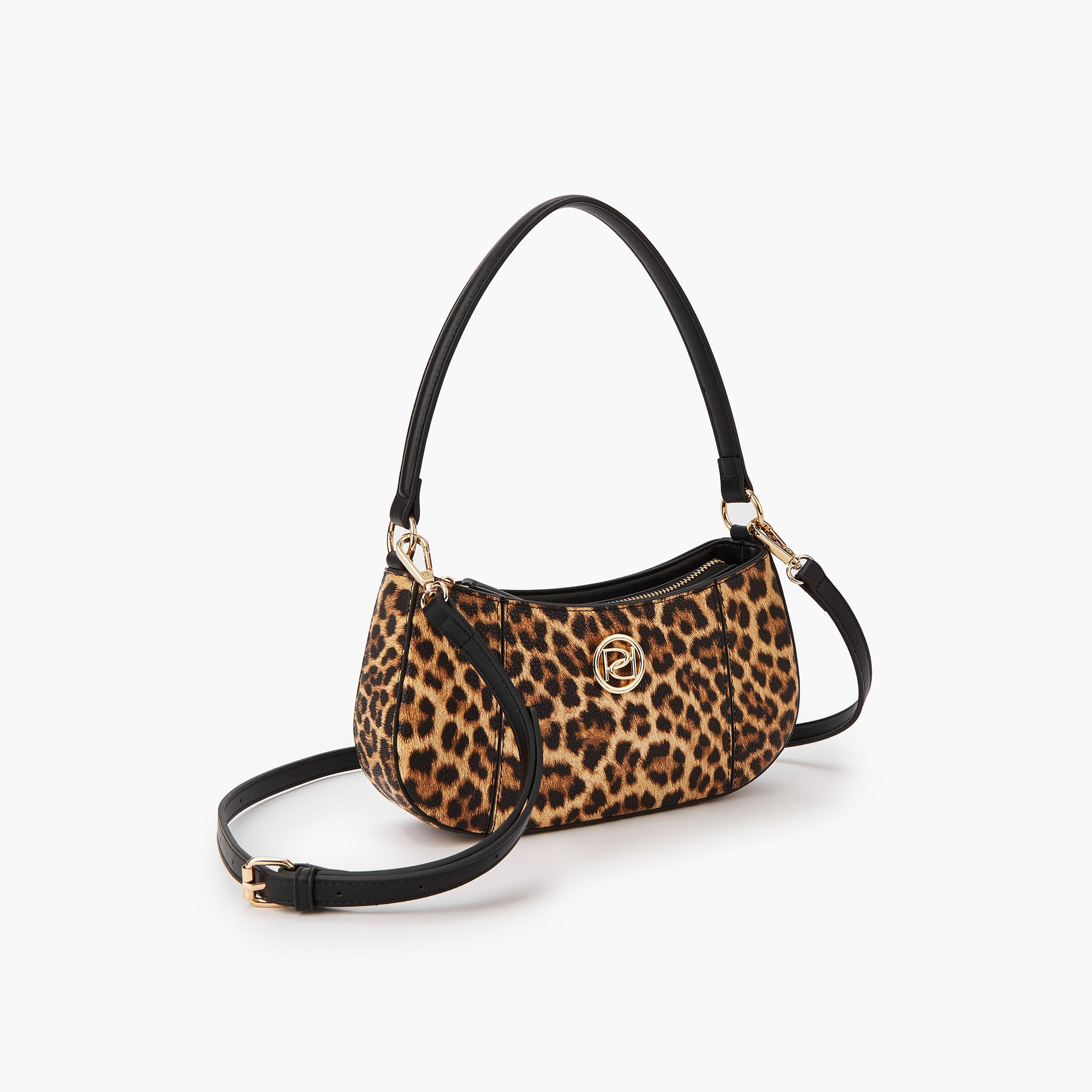 Paprika Solid Shoulder Bag with Detachable Strap and Zip Closure-women-bagsandwallets-handbags-image-2