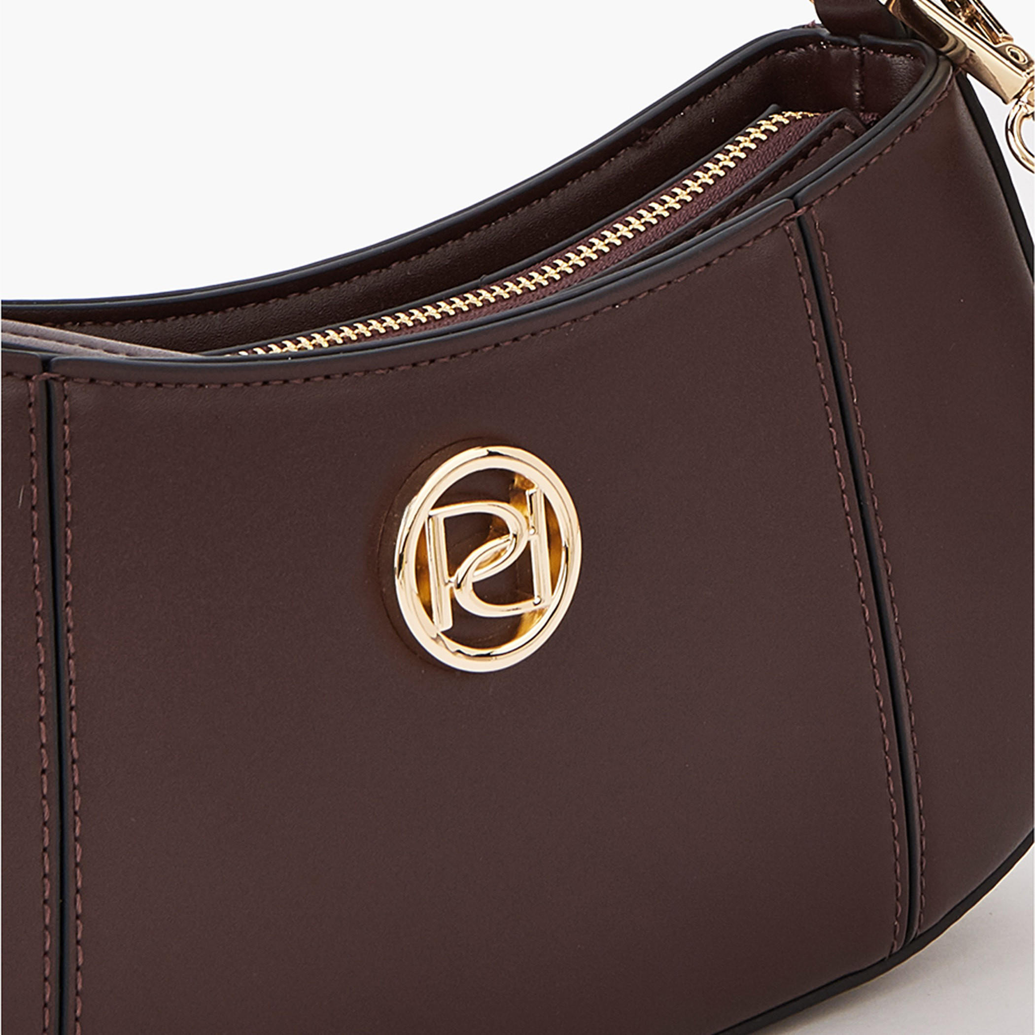 Paprika Solid Shoulder Bag with Detachable Strap and Zip Closure-women-bagsandwallets-handbags-image-3