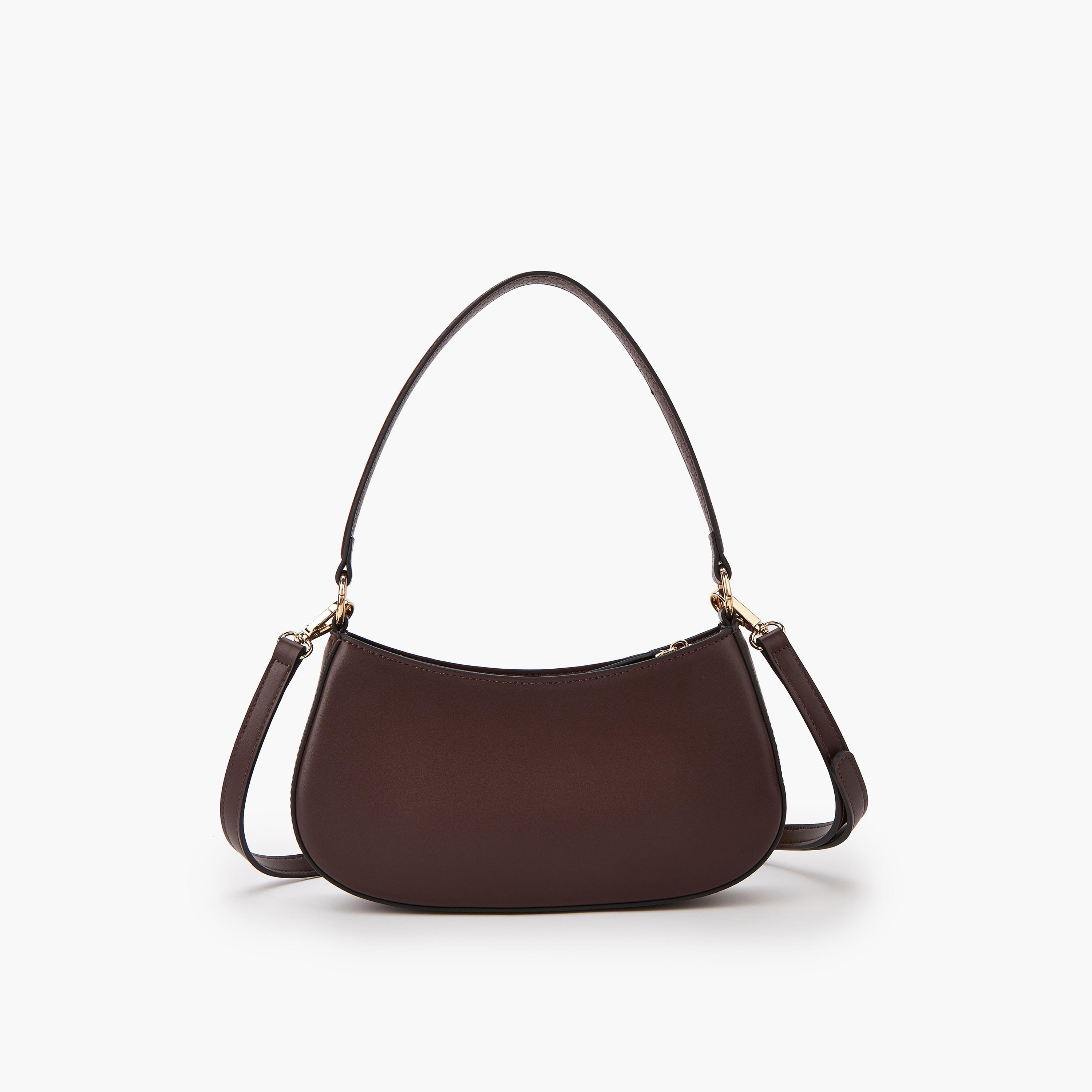 Paprika Solid Shoulder Bag with Detachable Strap and Zip Closure-women-bagsandwallets-handbags-image-4
