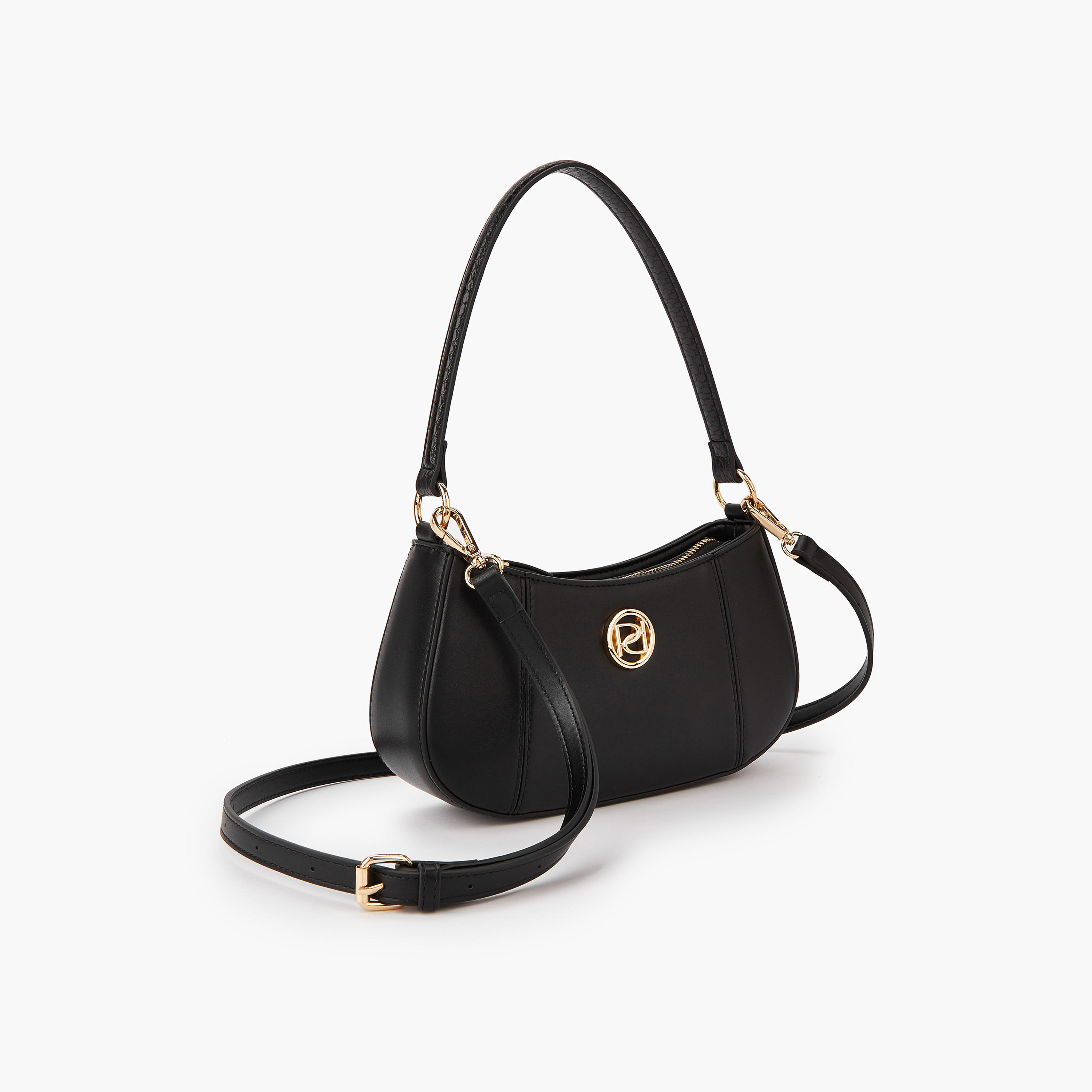 Paprika Solid Shoulder Bag with Detachable Strap and Zip Closure-women-bagsandwallets-handbags-image-3