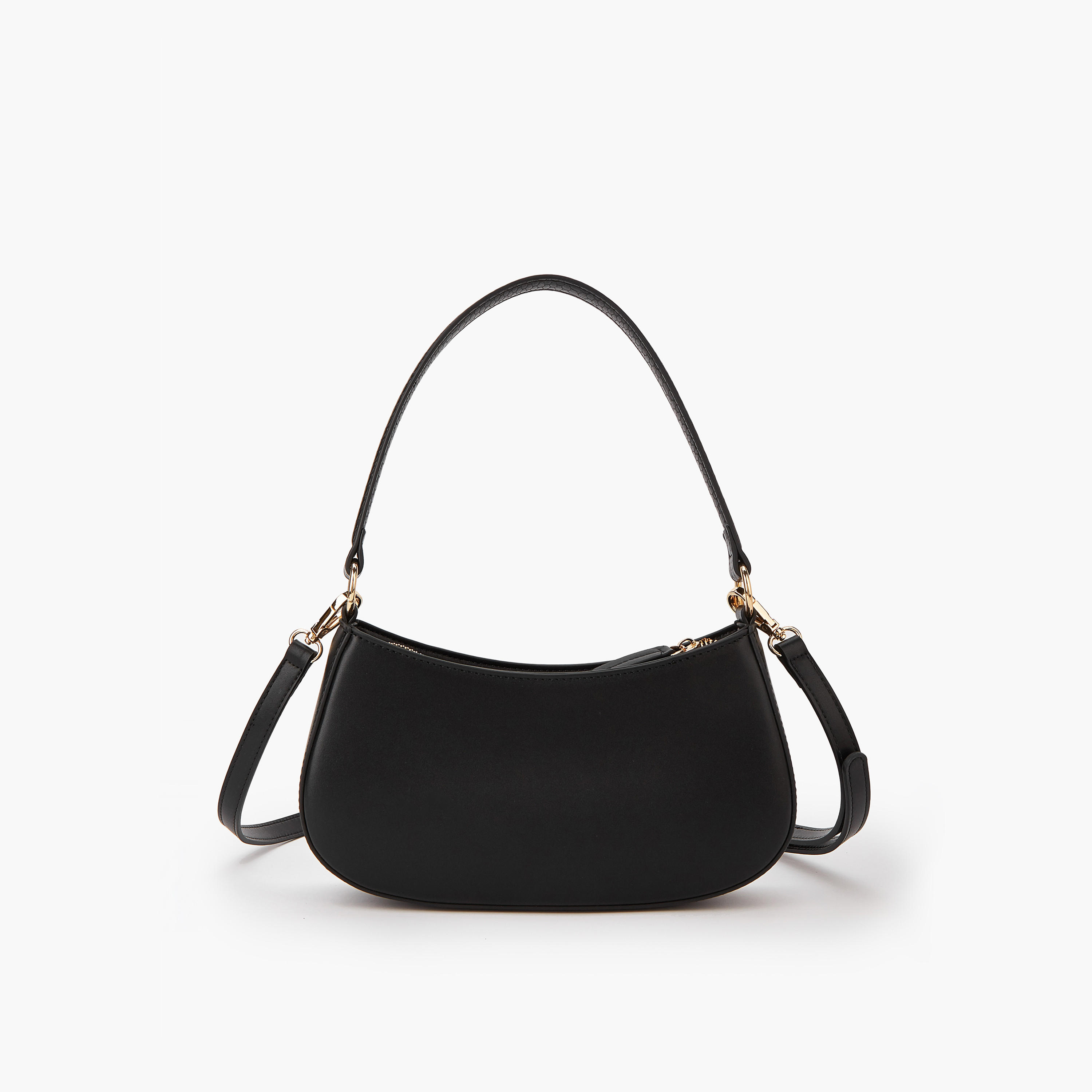 Paprika Solid Shoulder Bag with Detachable Strap and Zip Closure-women-bagsandwallets-handbags-image-5