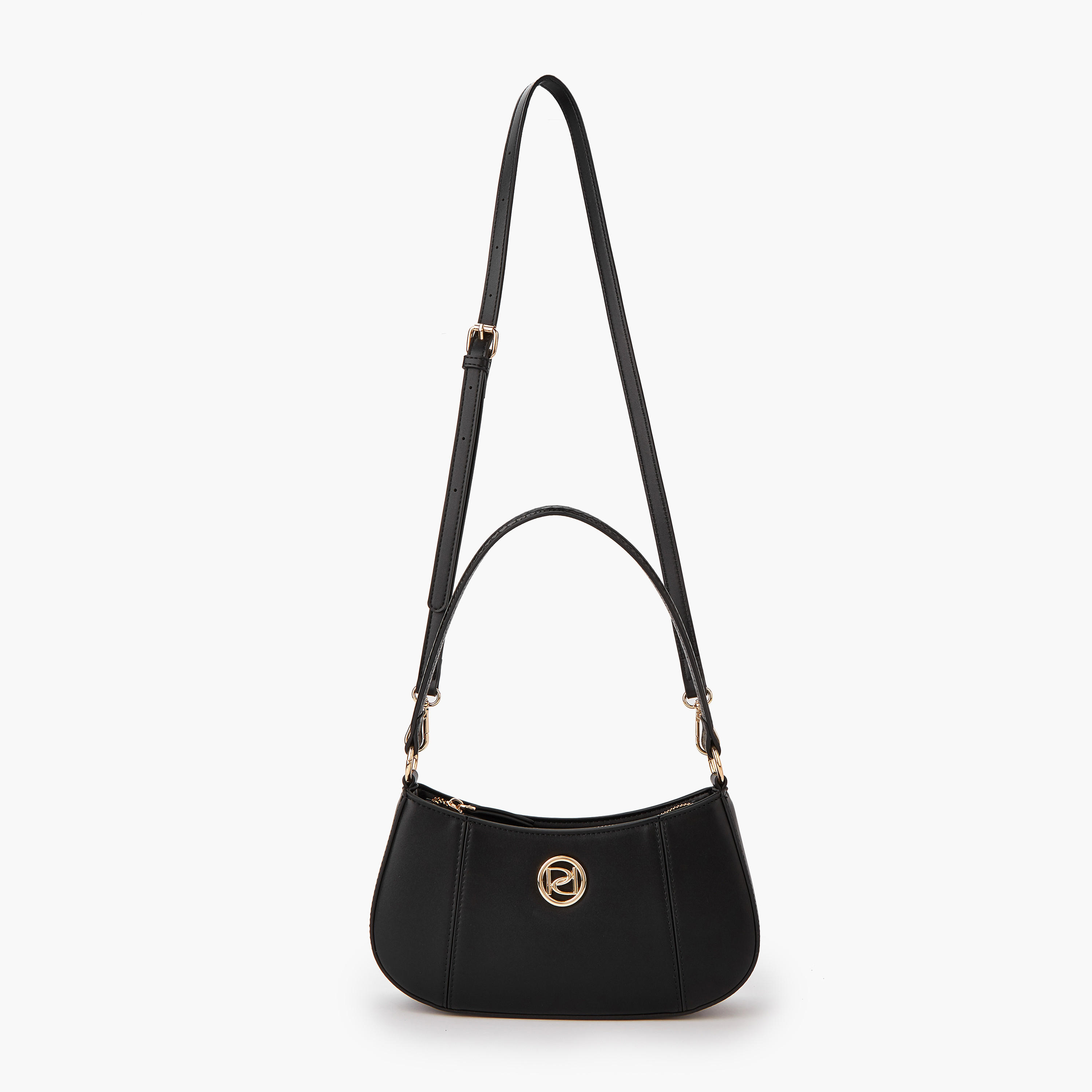 Paprika Solid Shoulder Bag with Detachable Strap and Zip Closure-women-bagsandwallets-handbags-image-6