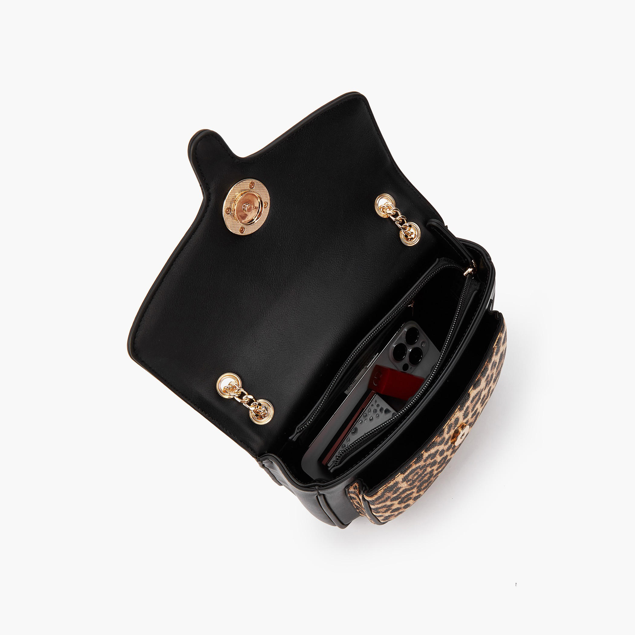 Paprika Animal Print Crossbody Bag with Chain Strap and Flap Closure-women-bagsandwallets-handbags-image-7