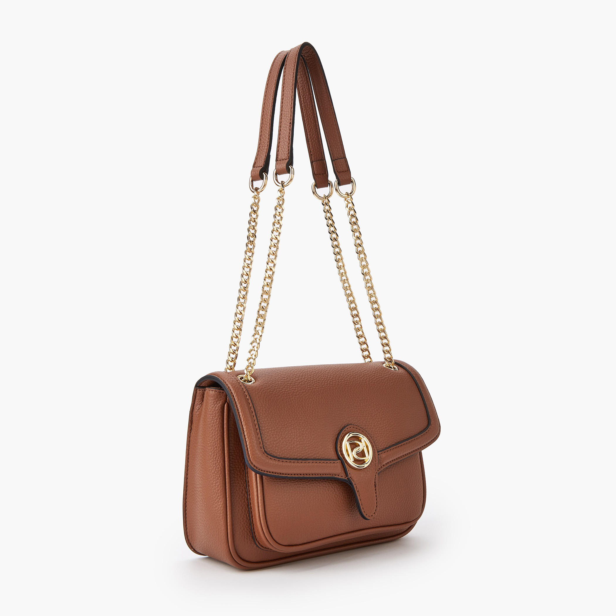 Paprika Solid Crossbody Bag with Chain Strap and Flap Closure-women-bagsandwallets-handbags-image-3