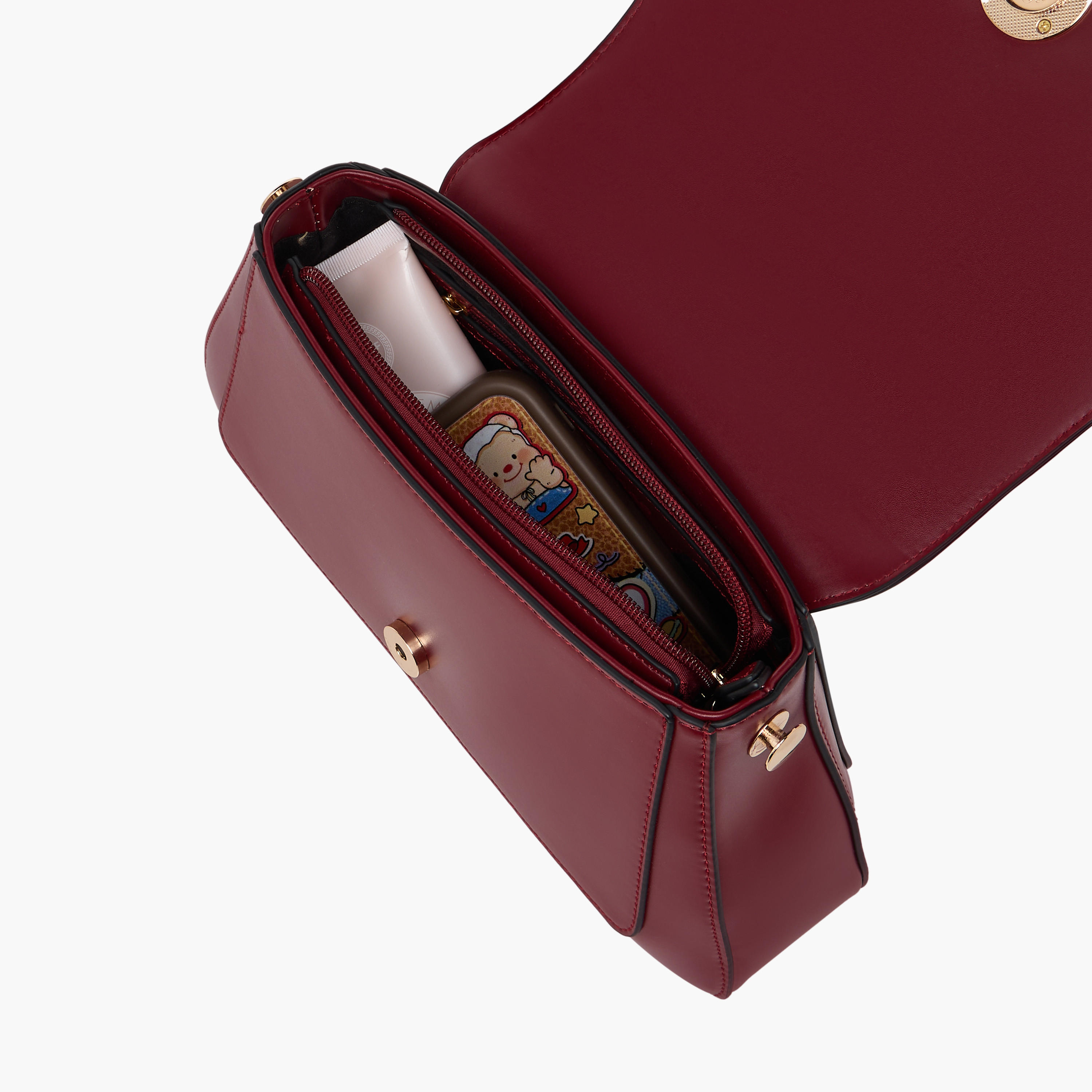 Paprika Solid Satchel Bag with Button Closure-women-bagsandwallets-handbags-image-10