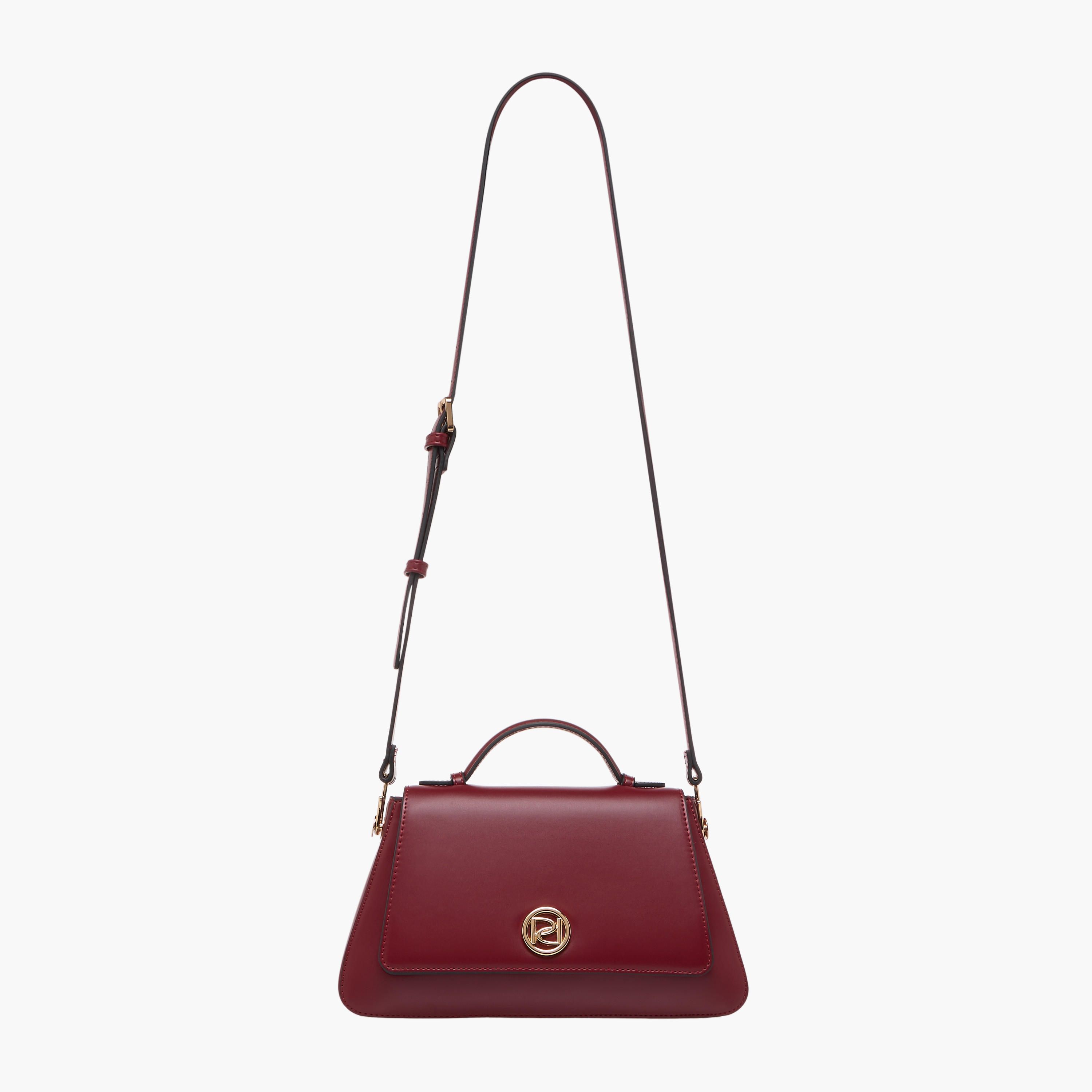 Paprika Solid Satchel Bag with Button Closure-women-bagsandwallets-handbags-image-3