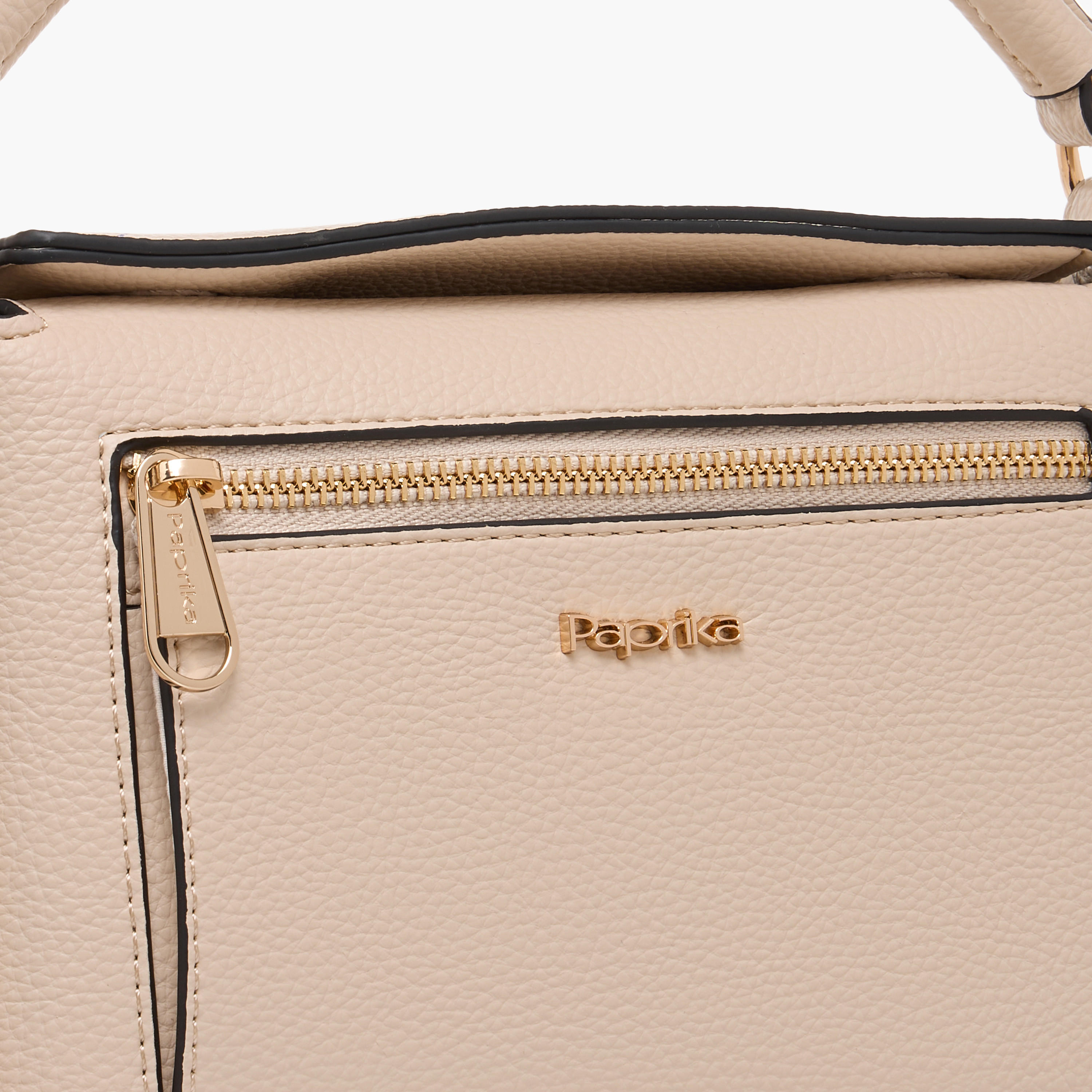 شنطة كروس بودي بارزة الملمس بحزام قابل للتعديل وزر إغلاق من بابريكا-women-bagsandwallets-handbags-image-5