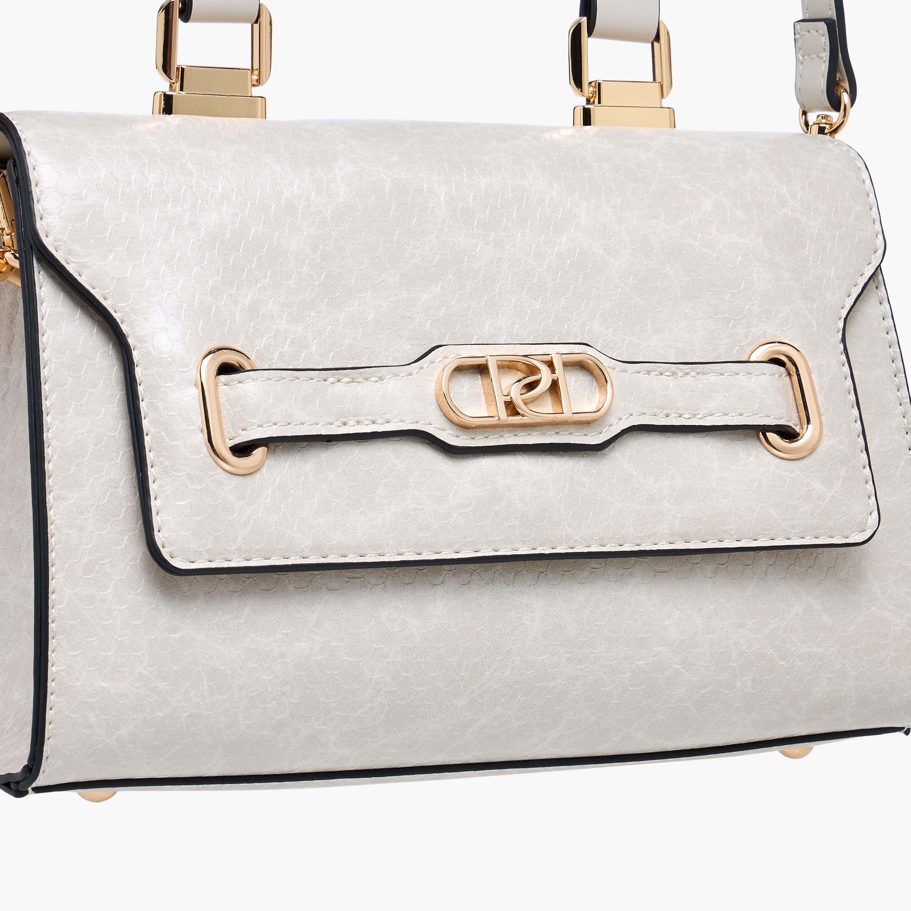 Paprika Textured Crossbody Bag with Adjustable Strap and Flap Closure-women-bagsandwallets-handbags-image-5