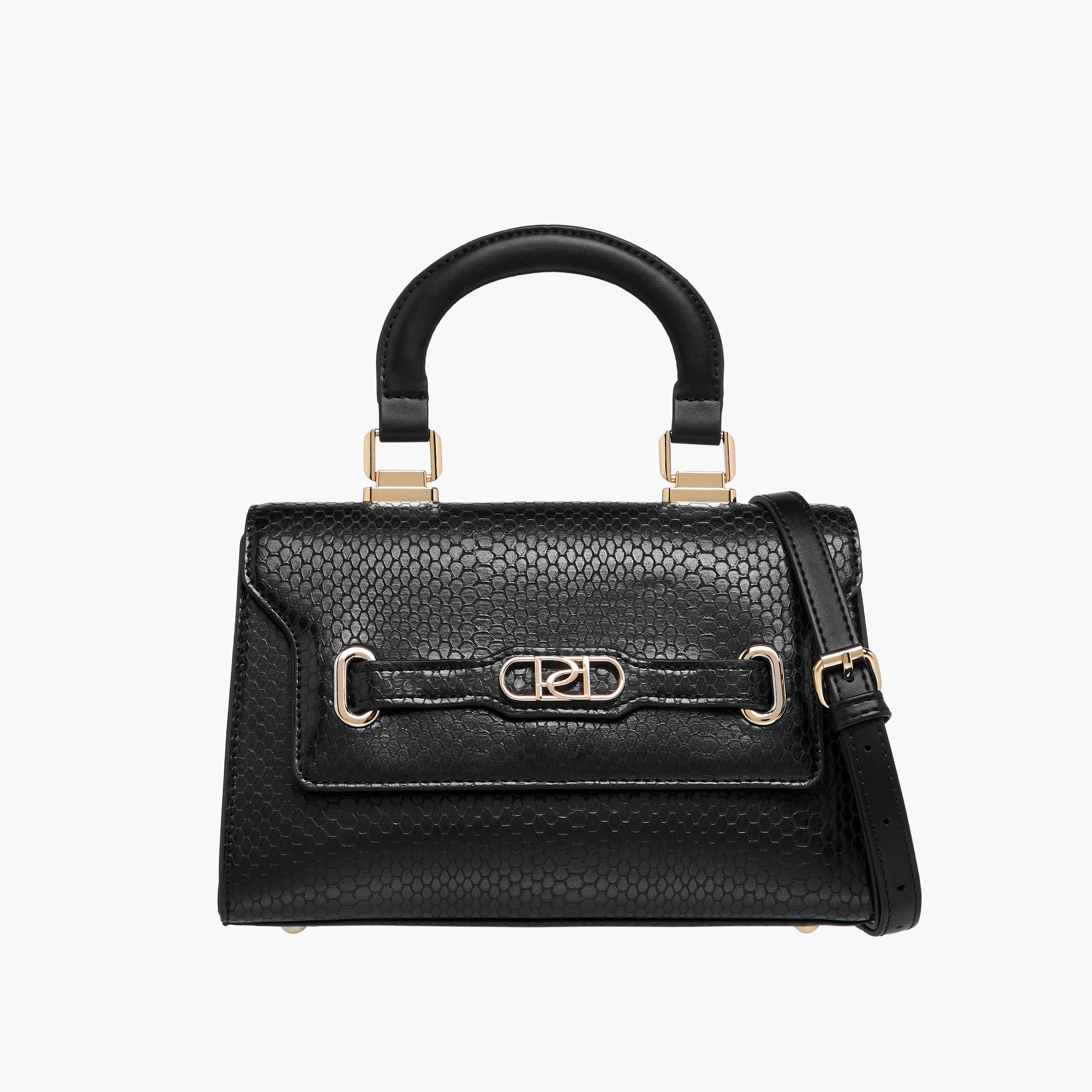 Paprika Textured Crossbody Bag with Adjustable Strap and Flap Closure-women-bagsandwallets-handbags-image-1