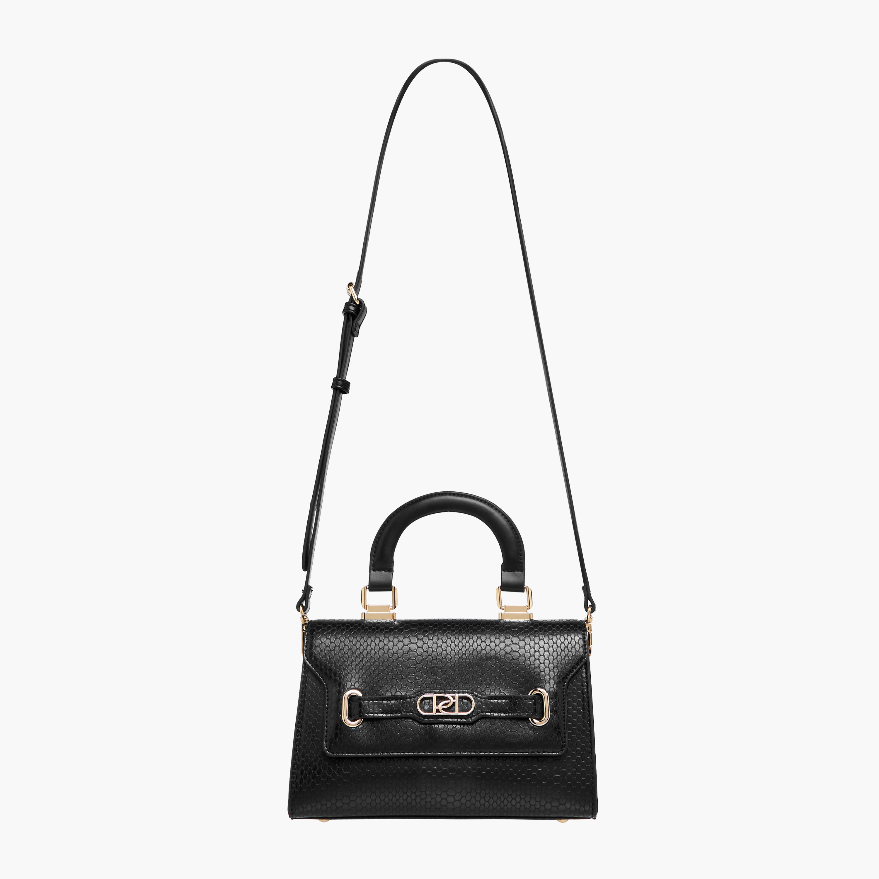 Paprika Textured Crossbody Bag with Adjustable Strap and Flap Closure-women-bagsandwallets-handbags-image-3