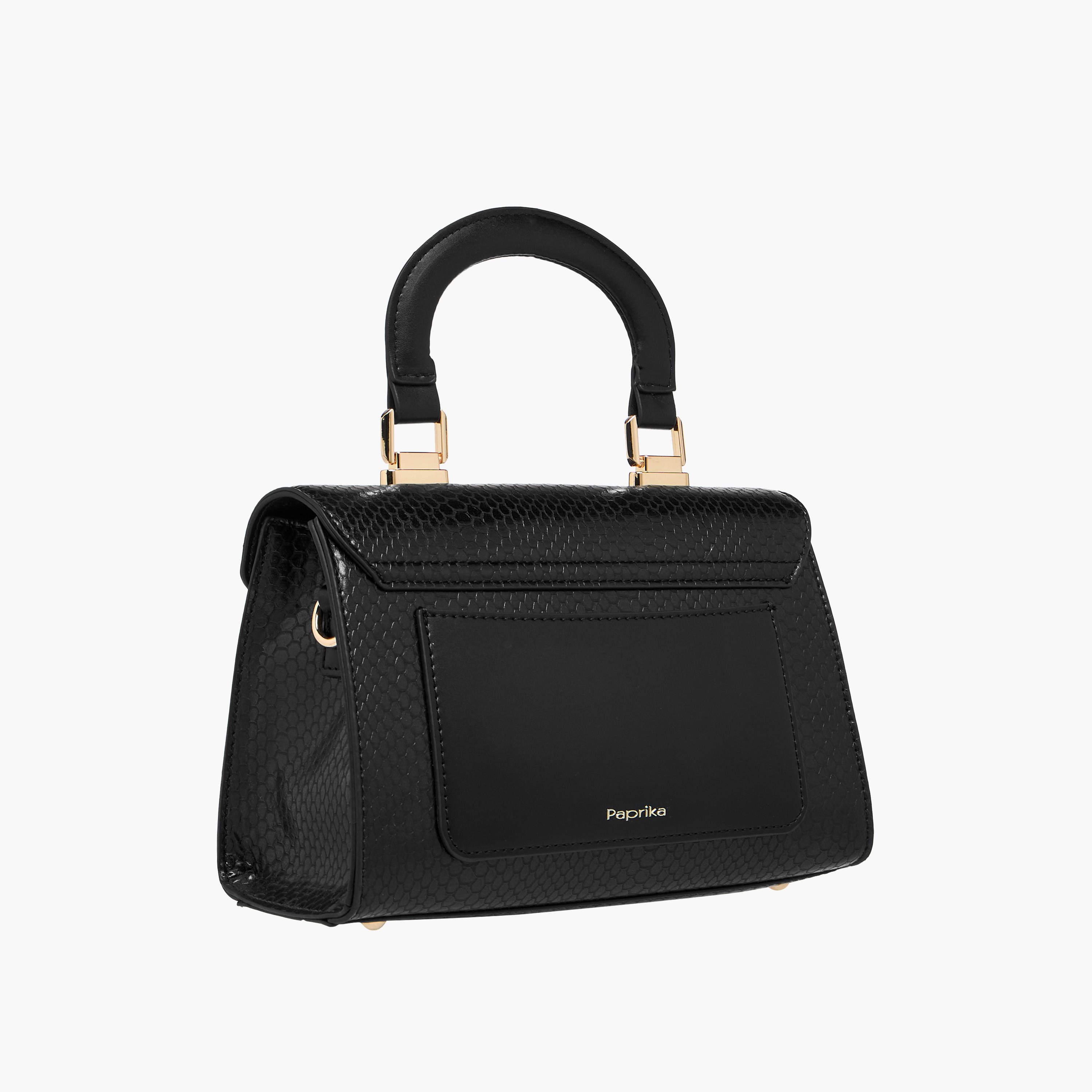 Paprika Textured Crossbody Bag with Adjustable Strap and Flap Closure-women-bagsandwallets-handbags-image-4