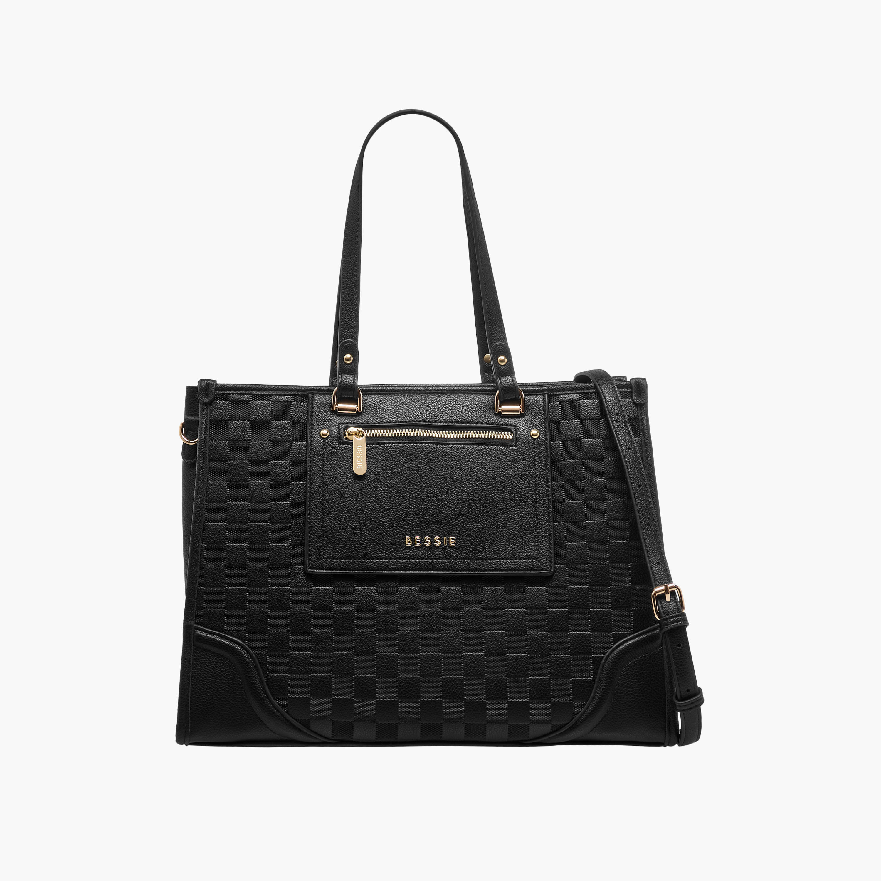 شنطة توتي منقوشة بحزام قابل للفصل من بيسي لندن-women-bagsandwallets-handbags-image-1