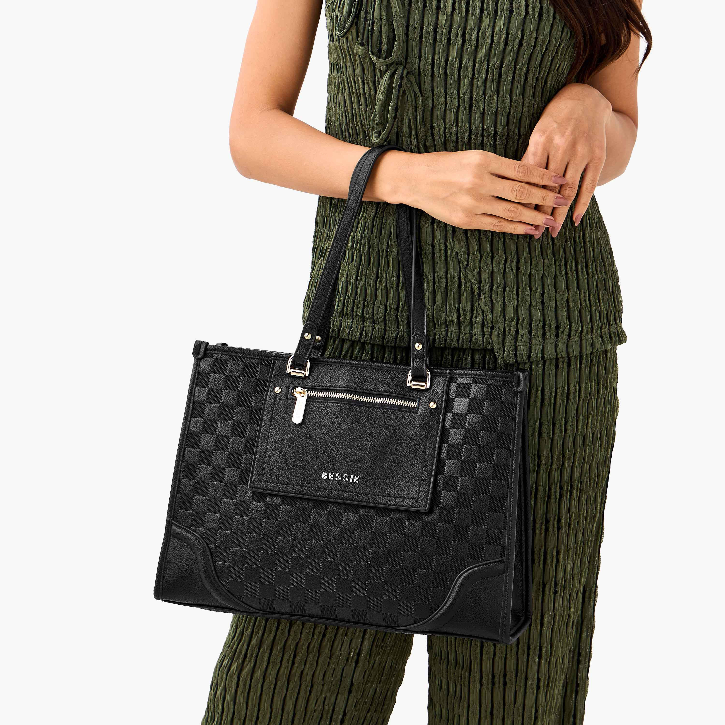 شنطة توتي منقوشة بحزام قابل للفصل من بيسي لندن-women-bagsandwallets-handbags-image-8