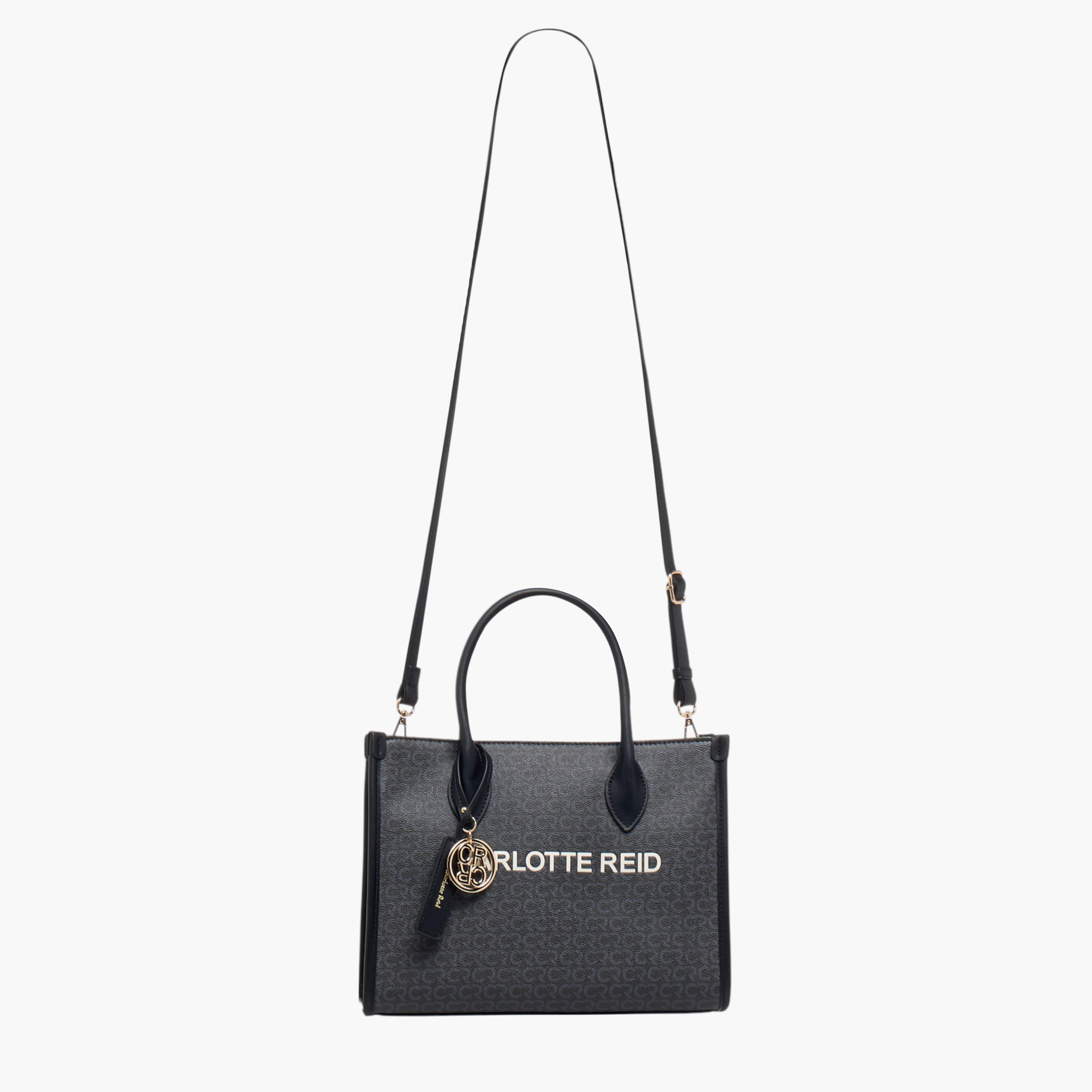 Charlotte Reid Monogram Print Tote Bag with Detachable Strap-women-bagsandwallets-handbags-image-3