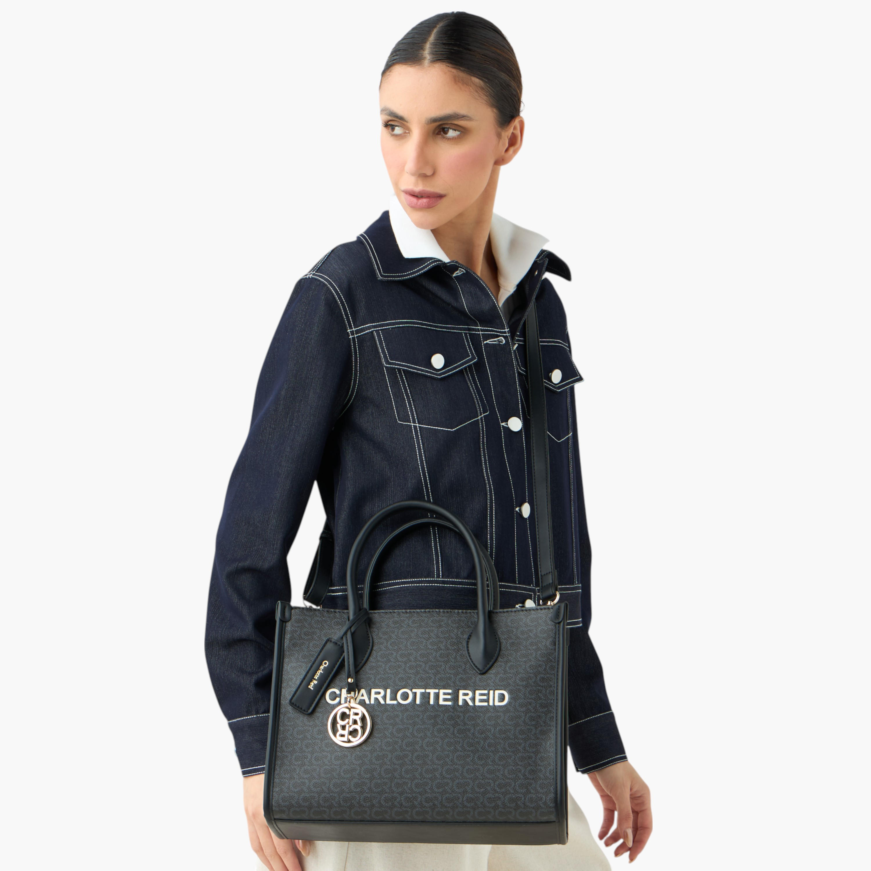 Charlotte Reid Monogram Print Tote Bag with Detachable Strap-women-bagsandwallets-handbags-image-8
