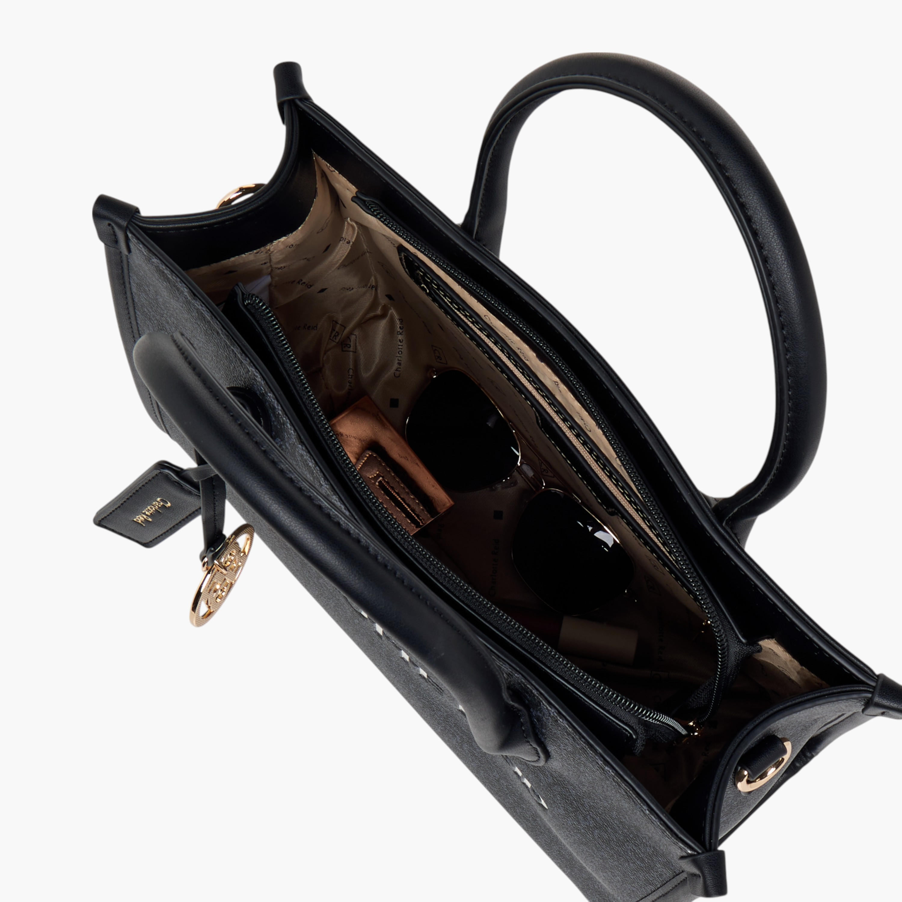 Charlotte Reid Monogram Print Tote Bag with Detachable Strap-women-bagsandwallets-handbags-image-9