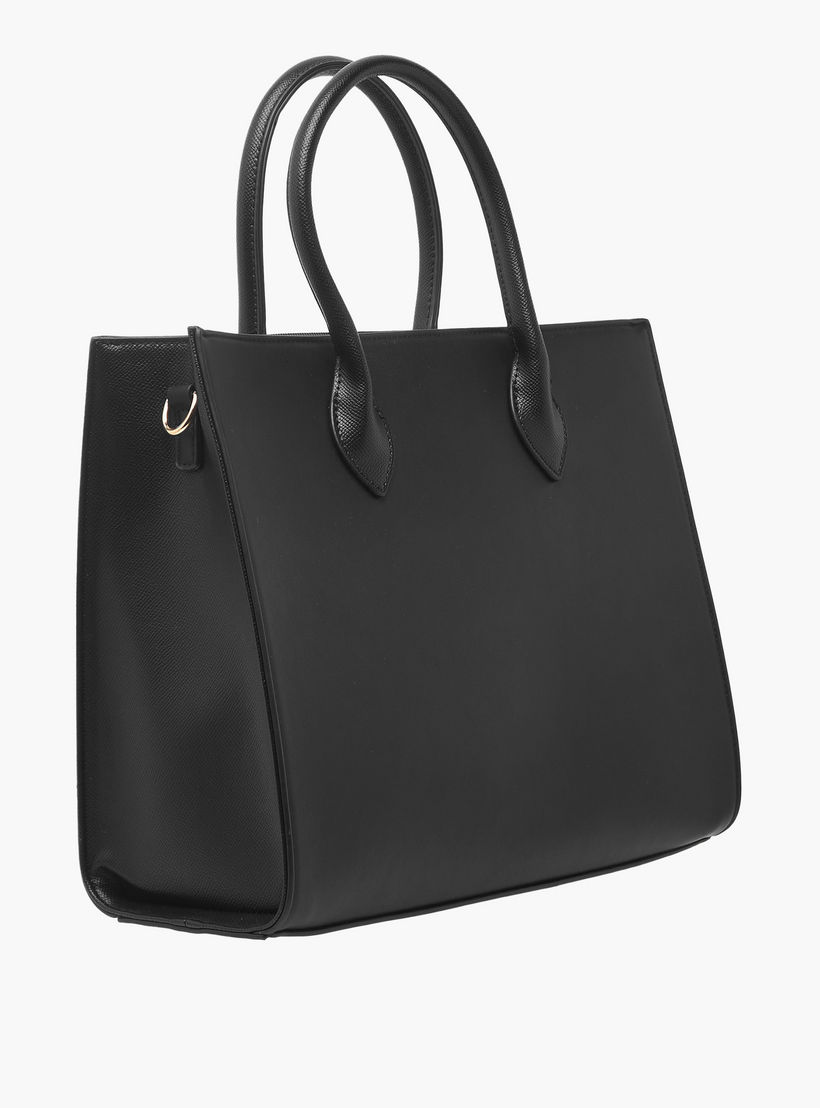 Charlotte Reid Textured Tote Bag with Chain Charm-women-bagsandwallets-handbags-image-3